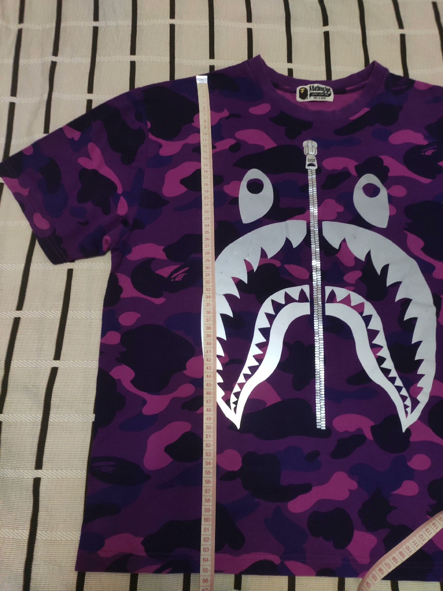 Bape Bape Shark Camo Purple T-Shirt M Men Size US M / EU 48-50 / 2 - 9 Thumbnail