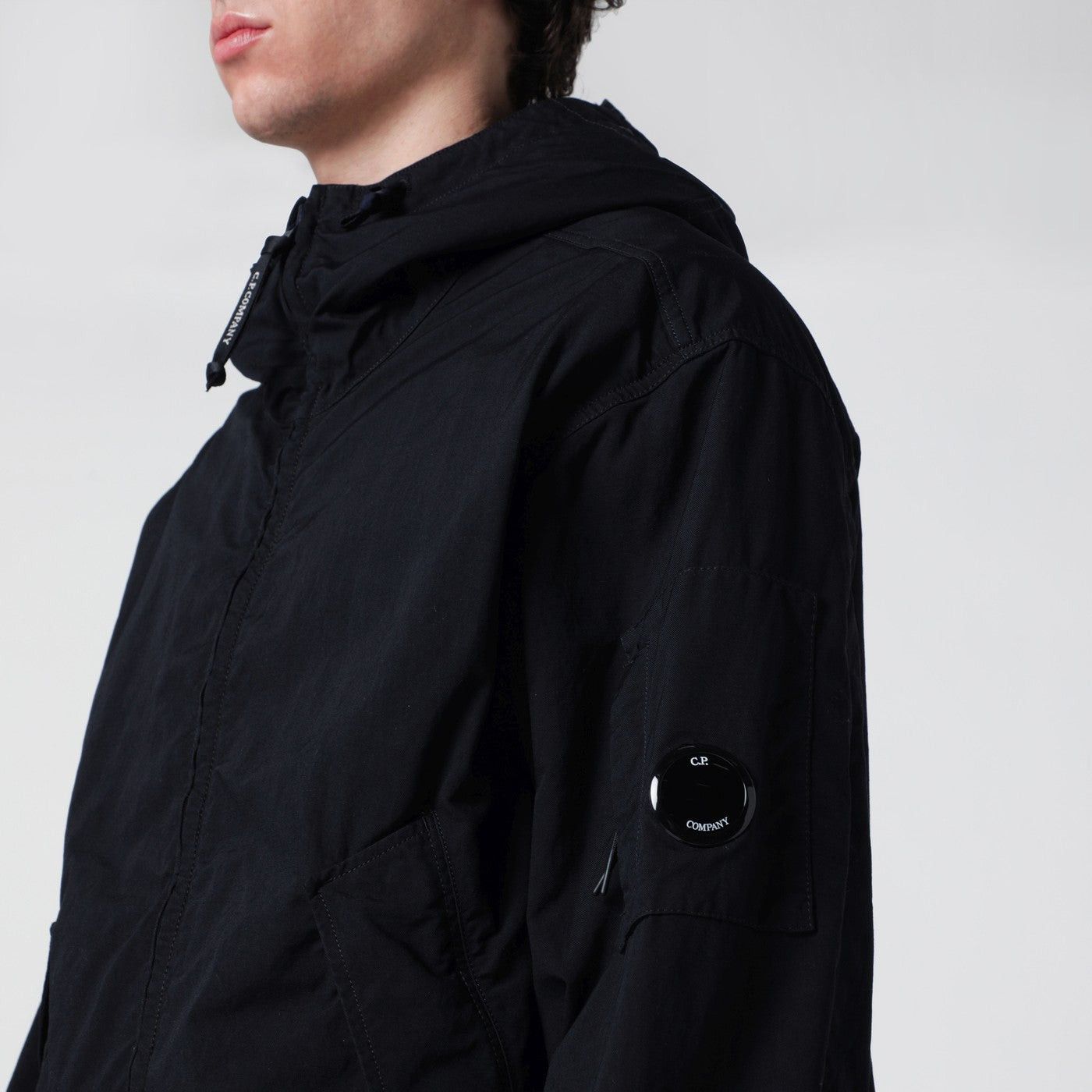 C.P. Company C.P. Company Flatt Nylon Hooded Jacket Total Eclipse Size US XL / EU 56 / 4 - 2 Thumbnail
