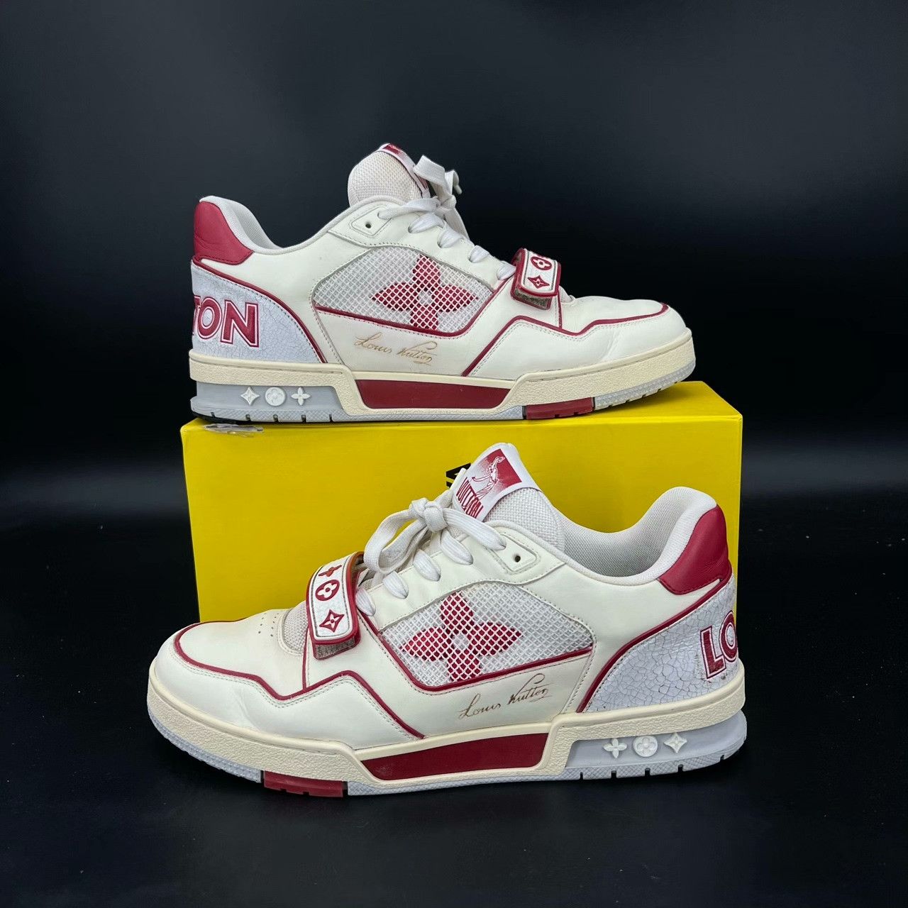 Louis Vuitton Louis Vuitton Training Red Lowtop Sneakers 43 Men Size US 10 / EU 43 - 3 Thumbnail