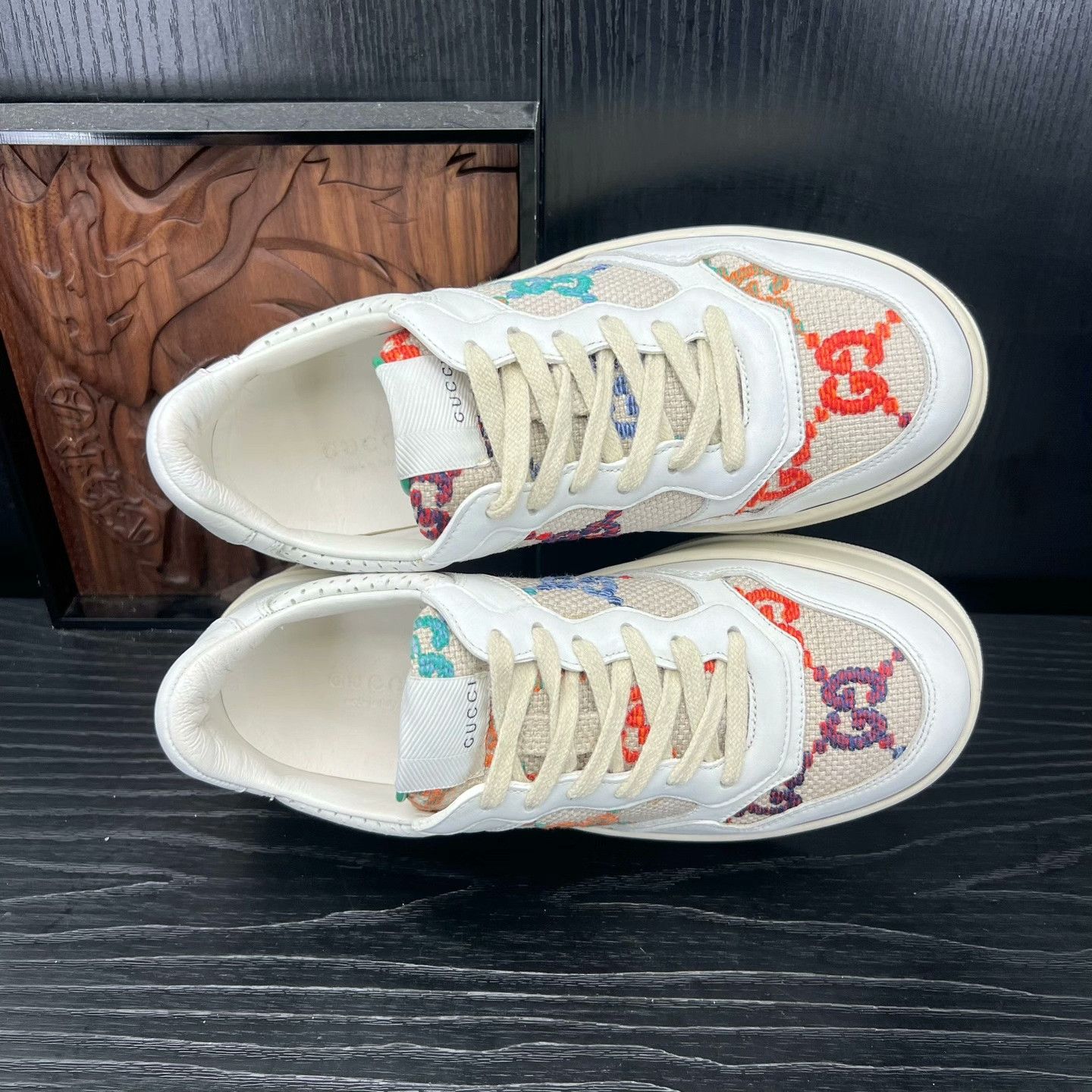 Gucci Gucci White Lowtop Sneakers 37 Women Size US 6.5 / IT 36.5 - 3 Thumbnail