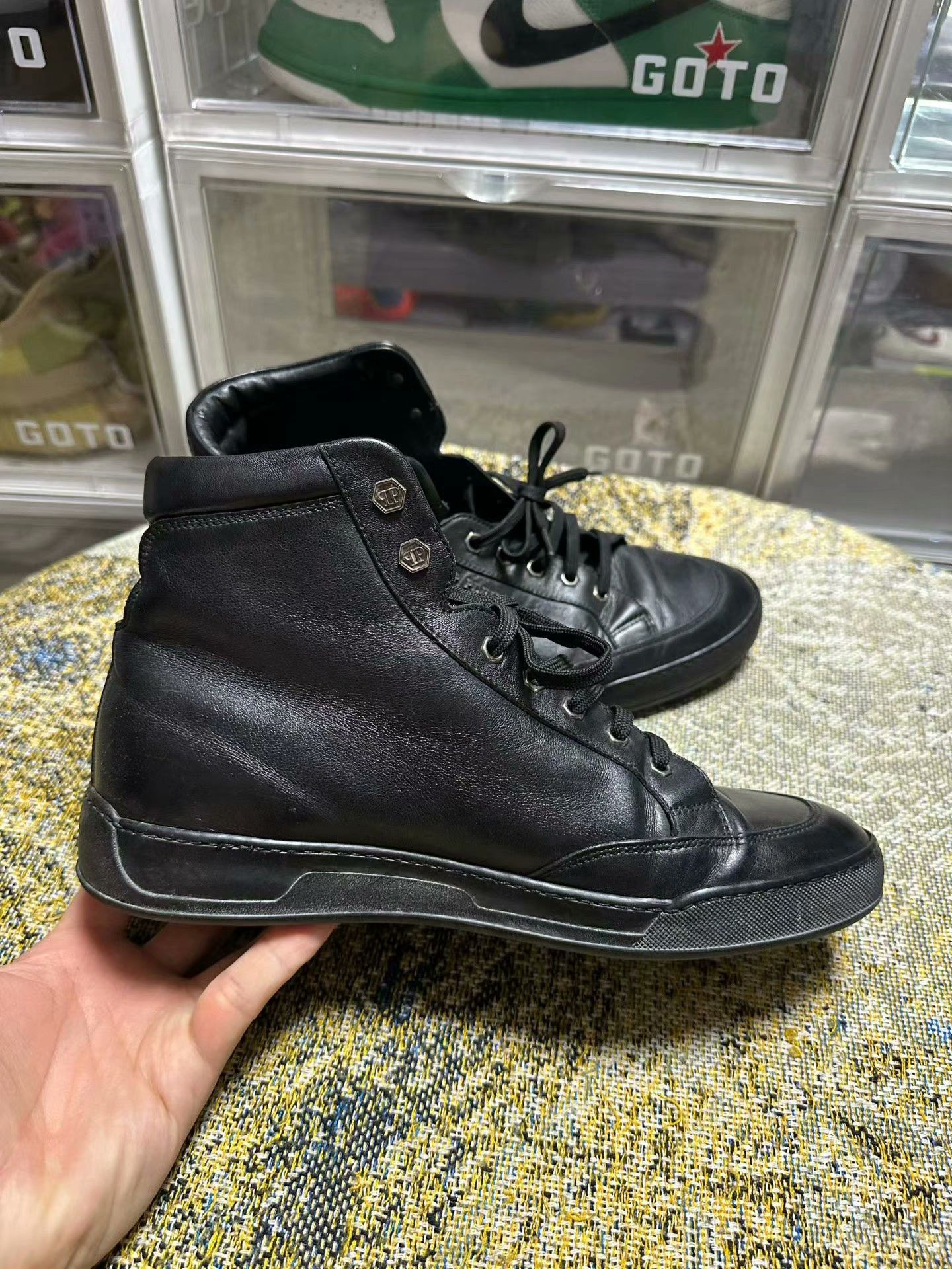Philipp Plein Philipp Plein Black Hitop Sneakers 41 Men Size US 8.5 / EU 41-42 - 4 Thumbnail
