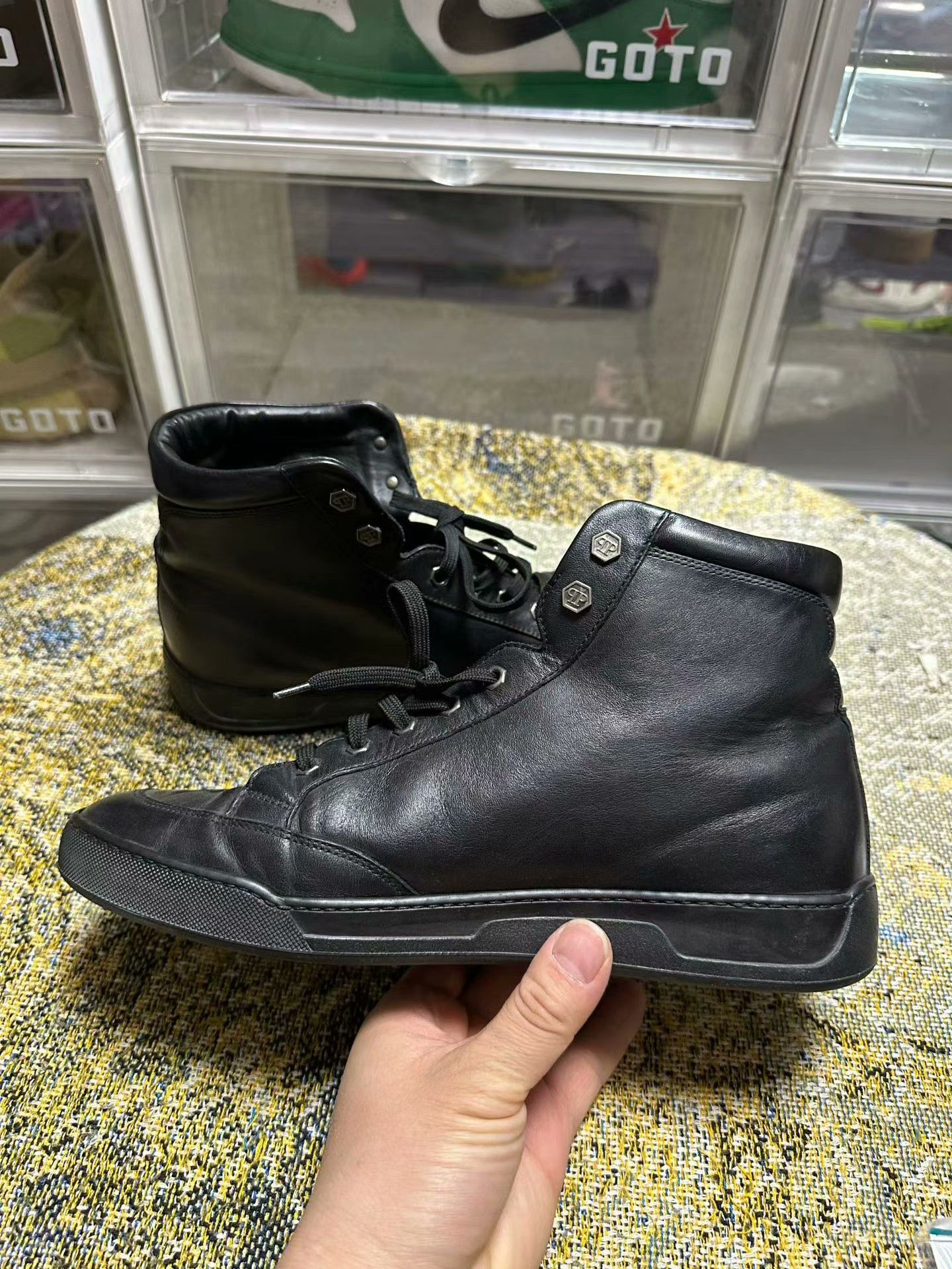 Philipp Plein Philipp Plein Black Hitop Sneakers 41 Men Size US 8.5 / EU 41-42 - 2 Thumbnail