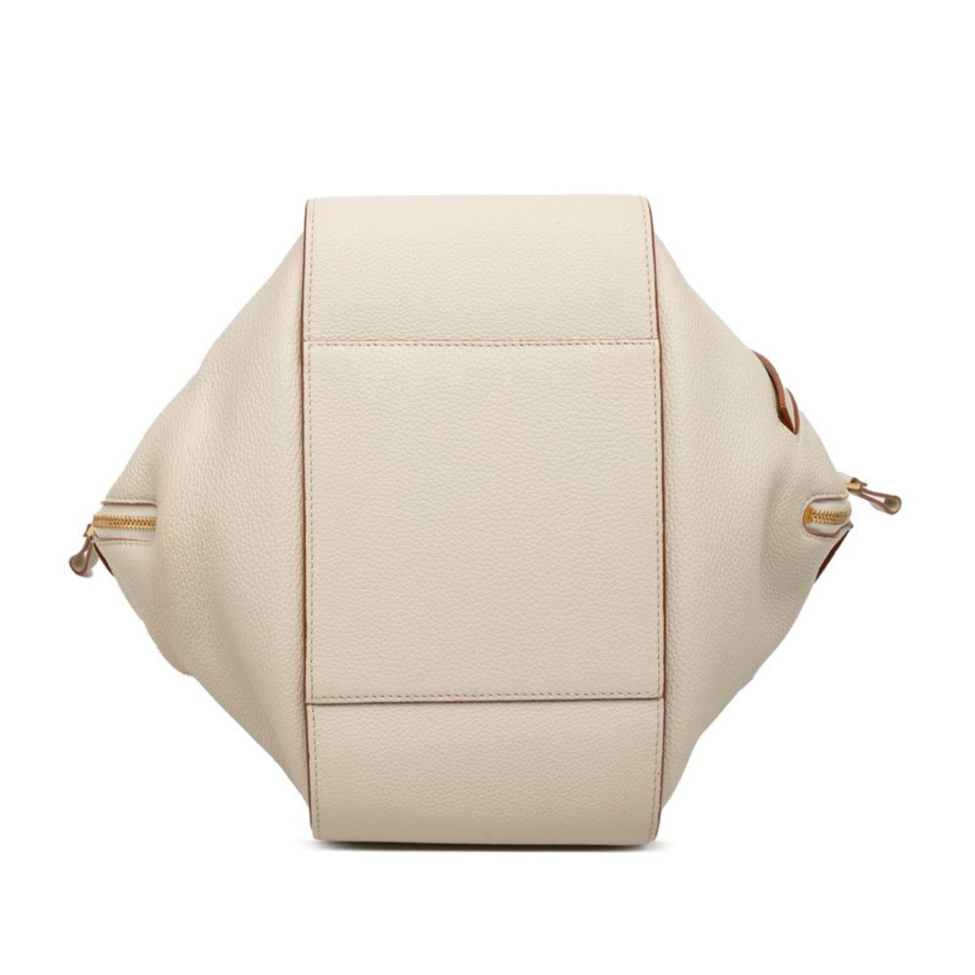 Loewe Loewe Anagram Hammock Small Handbag Shoulder Bag Drawstring 2-Way White Leather Women's LOEWE Size ONE SIZE - 3 Thumbnail