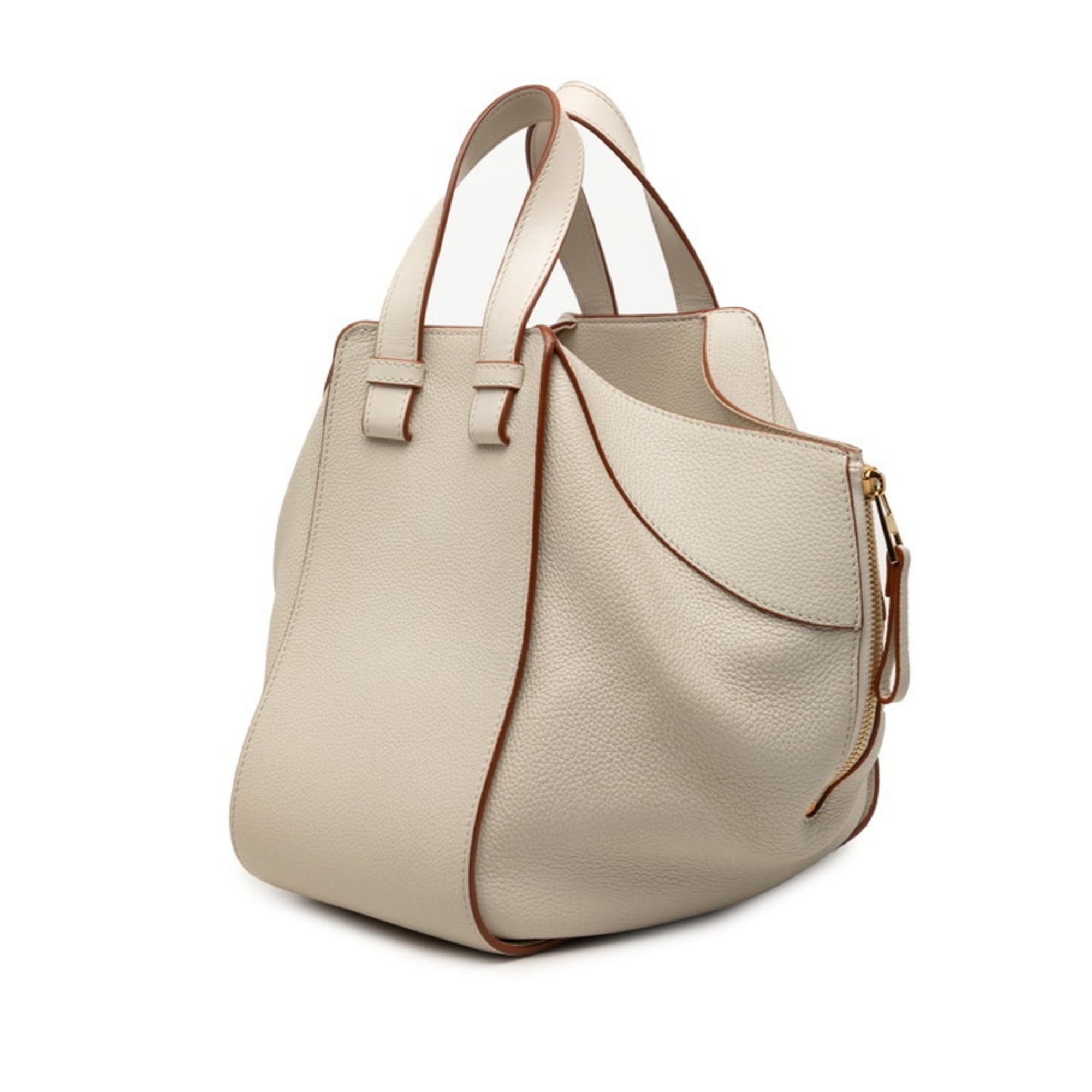 Loewe Loewe Anagram Hammock Small Handbag Shoulder Bag Drawstring 2-Way White Leather Women's LOEWE Size ONE SIZE - 2 Thumbnail