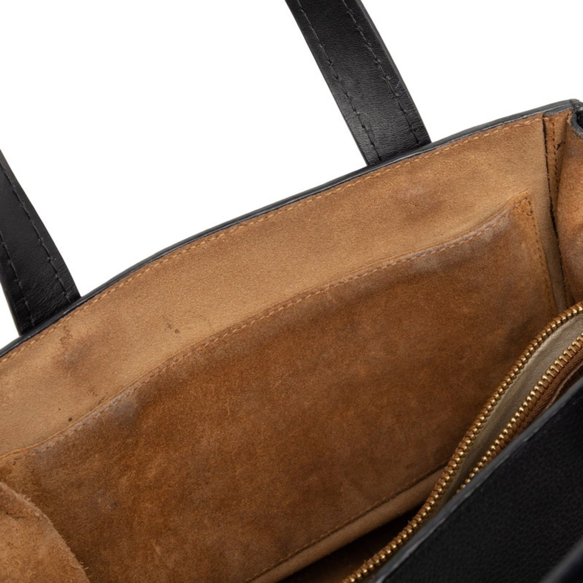 Loewe Loewe Anagram Gate Small Handbag, Top Handle Shoulder Bag, 2-Way, Black Leather, Women's LOEWE Size ONE SIZE - 5 Thumbnail