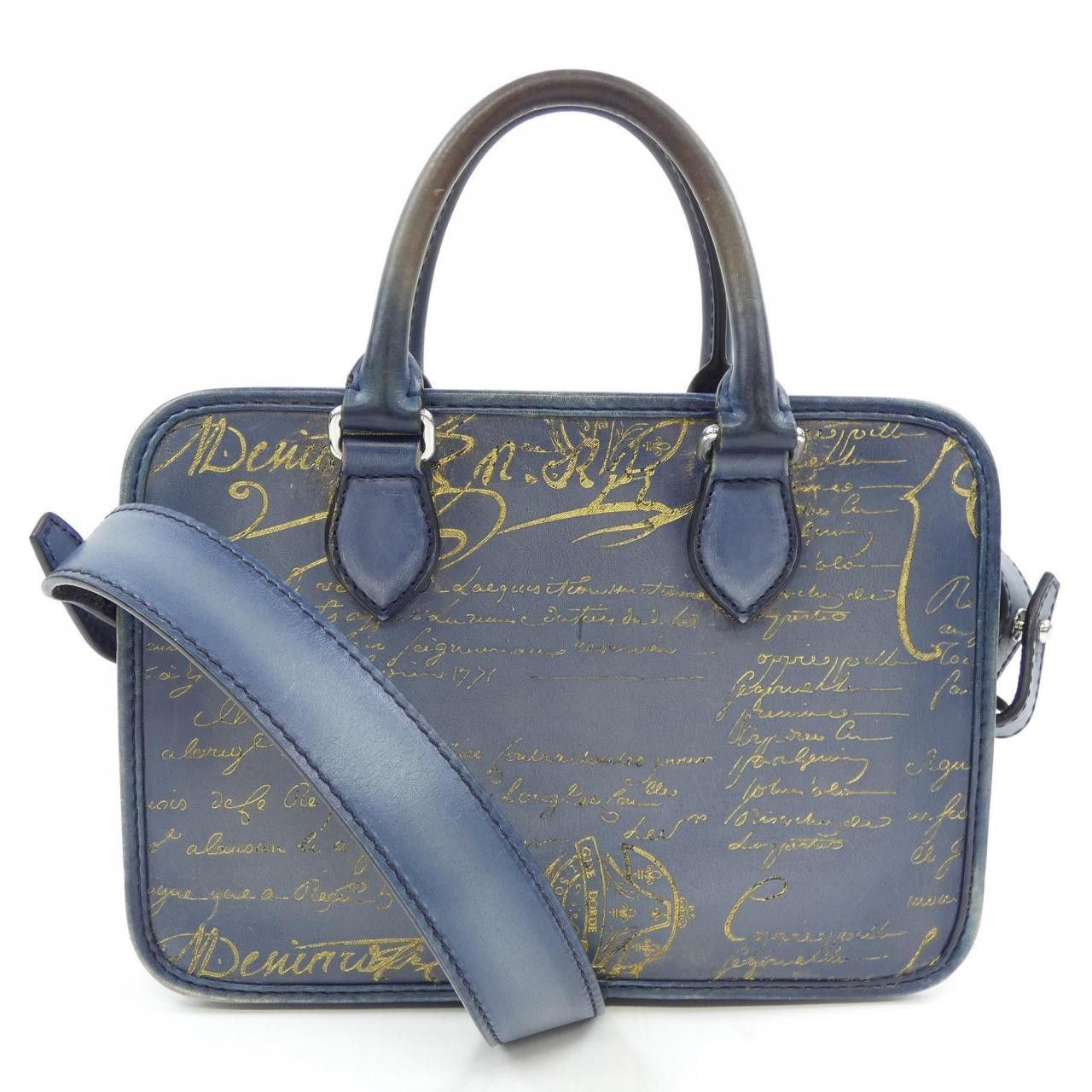 Berluti Berluti Berluti Un Jour Gulliver Scritto Leather Bag Leather Business Bag DUTY FREE for USA Size ONE SIZE - 3 Thumbnail