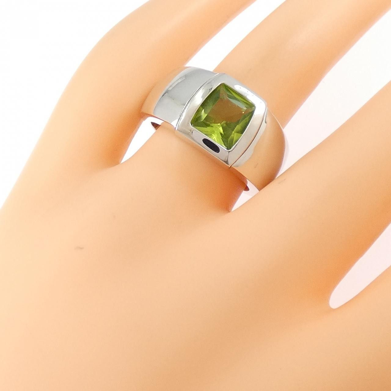 Cartier Cartier Cartier Ladonia 750 White Gold Peridot Ring Size 15 Precious Metal Ring DUTY FREE for USA Size ONE SIZE - 5 Thumbnail