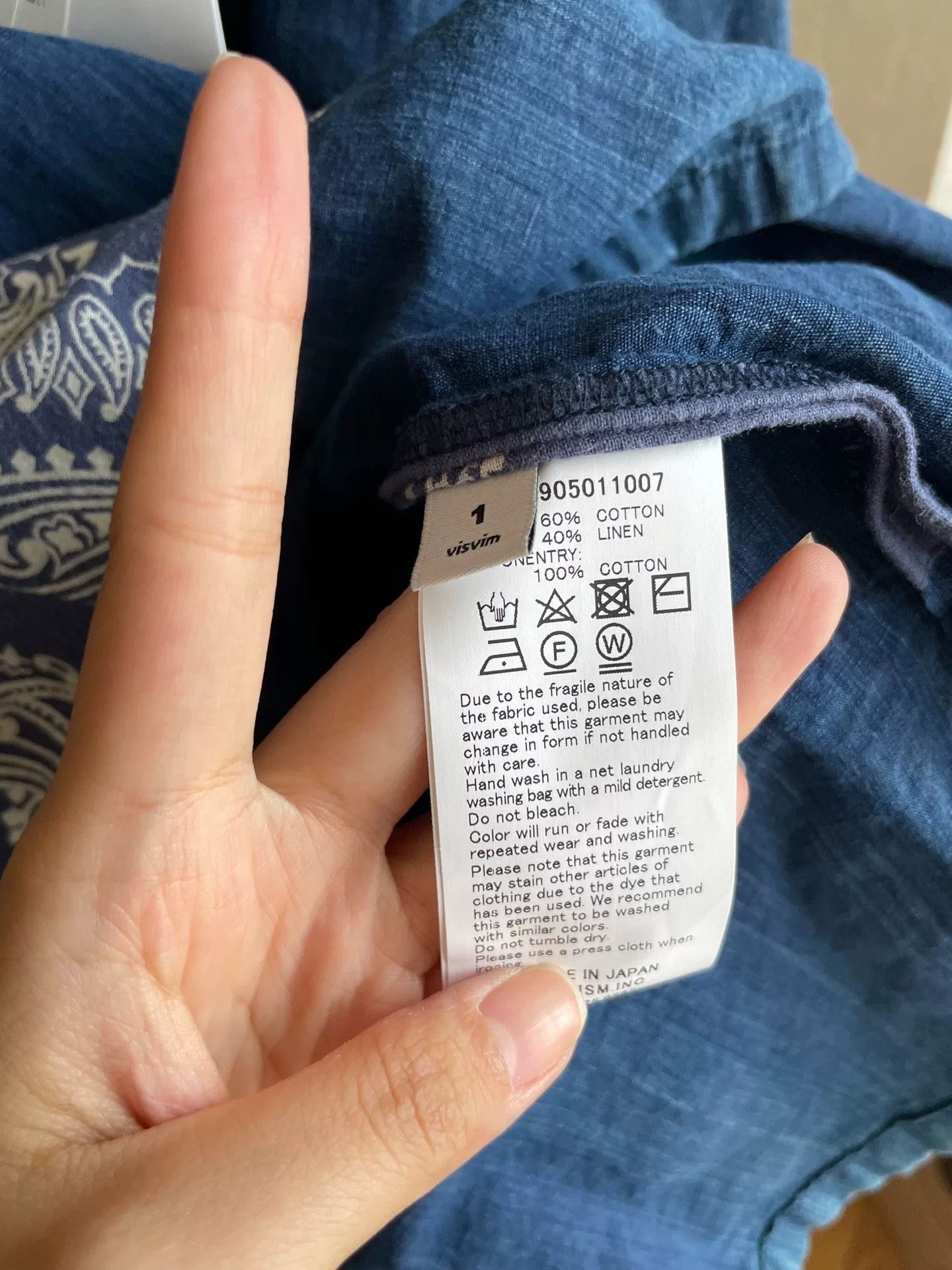 Visvim visvim Ikat Henley Indigo Dye Shirt Size US S / EU 44-46 / 1 - 4 Thumbnail