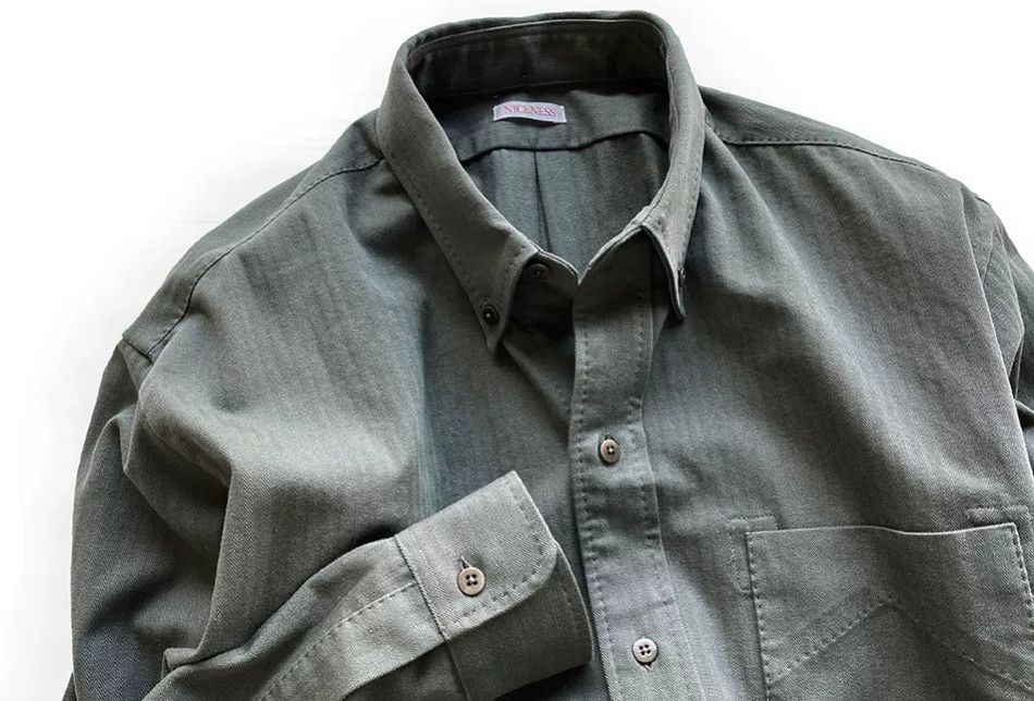 Niceness NICENESS 24AW Herringbone Vintage Loose Shirt Size US M / EU 48-50 / 2 - 5 Thumbnail