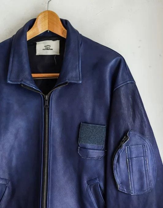 EXEMPLAIRE OUTIL VESTE GOUDON Indigo Leather Jacket Size US L / EU 52-54 / 3 - 2 Thumbnail