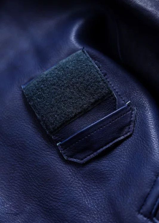 EXEMPLAIRE OUTIL VESTE GOUDON Indigo Leather Jacket Size US L / EU 52-54 / 3 - 6 Thumbnail