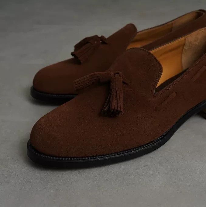 Forme D'Expression Forme Suede Tassel Loafer Shoes Size US 9 / EU 42 - 4 Thumbnail
