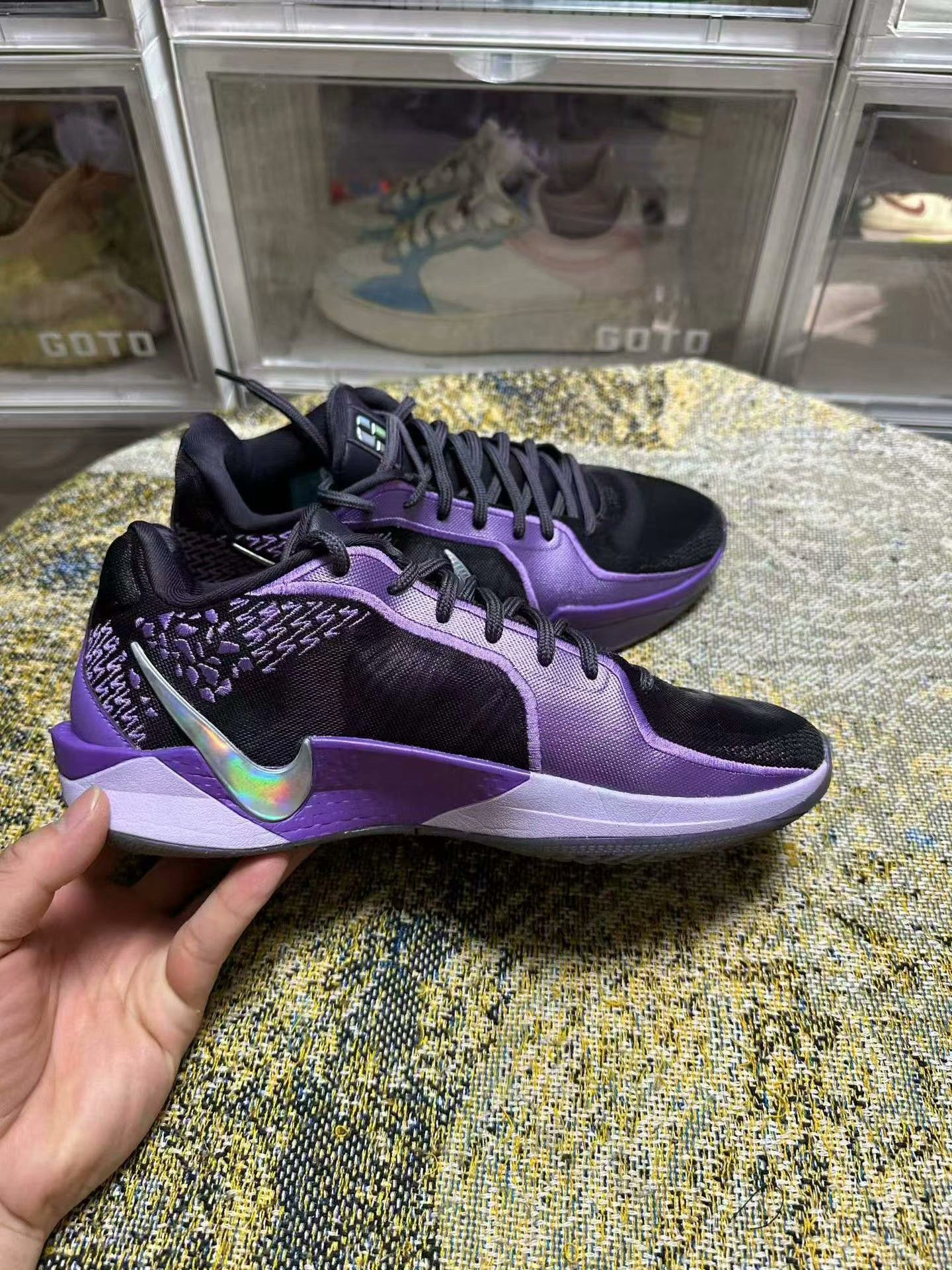Nike Nike Basketball Purple Lowtop Sneakers 41 Men Size US 10 / EU 43 - 4 Thumbnail