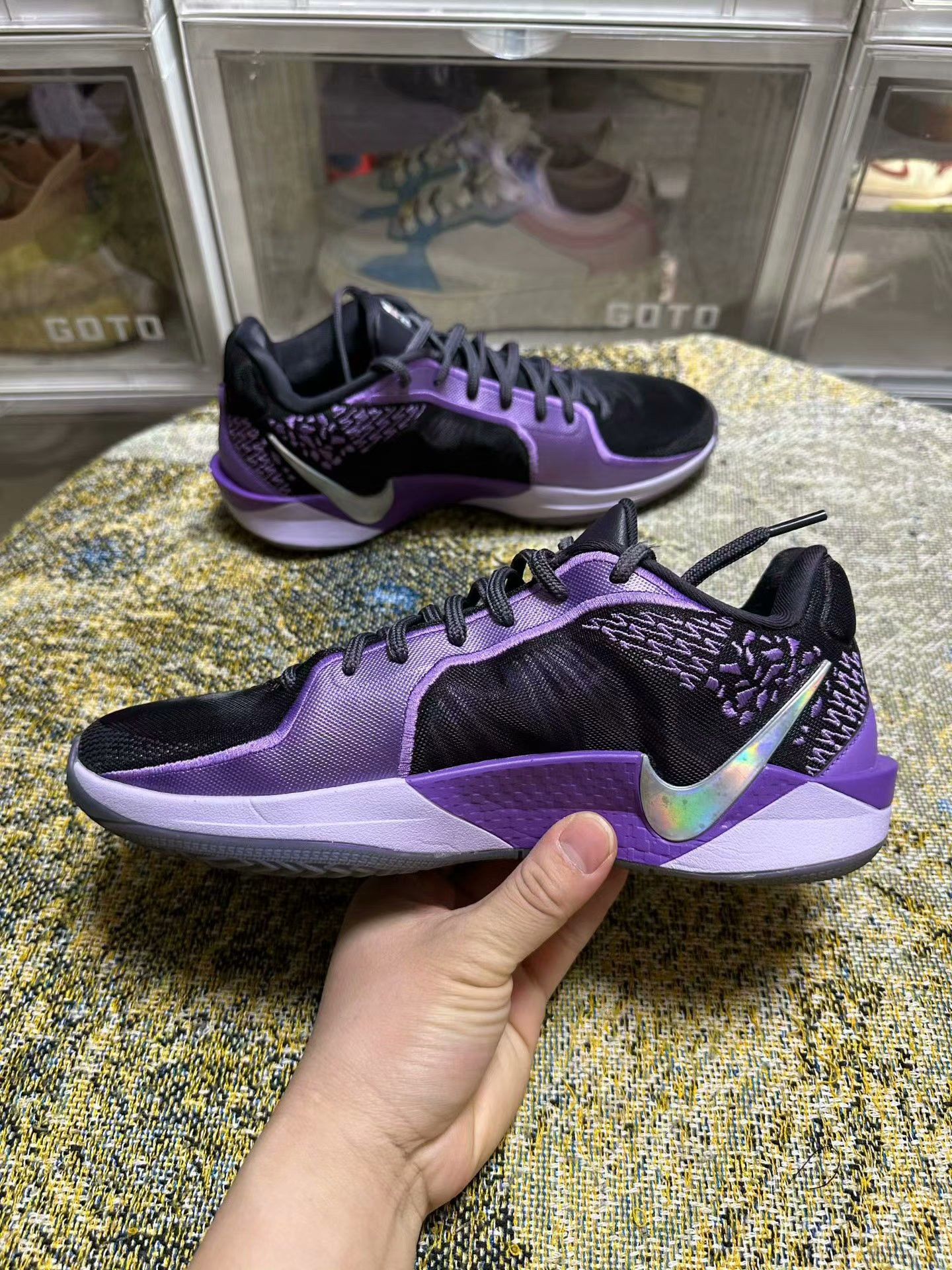 Nike Nike Basketball Purple Lowtop Sneakers 41 Men Size US 10 / EU 43 - 2 Thumbnail
