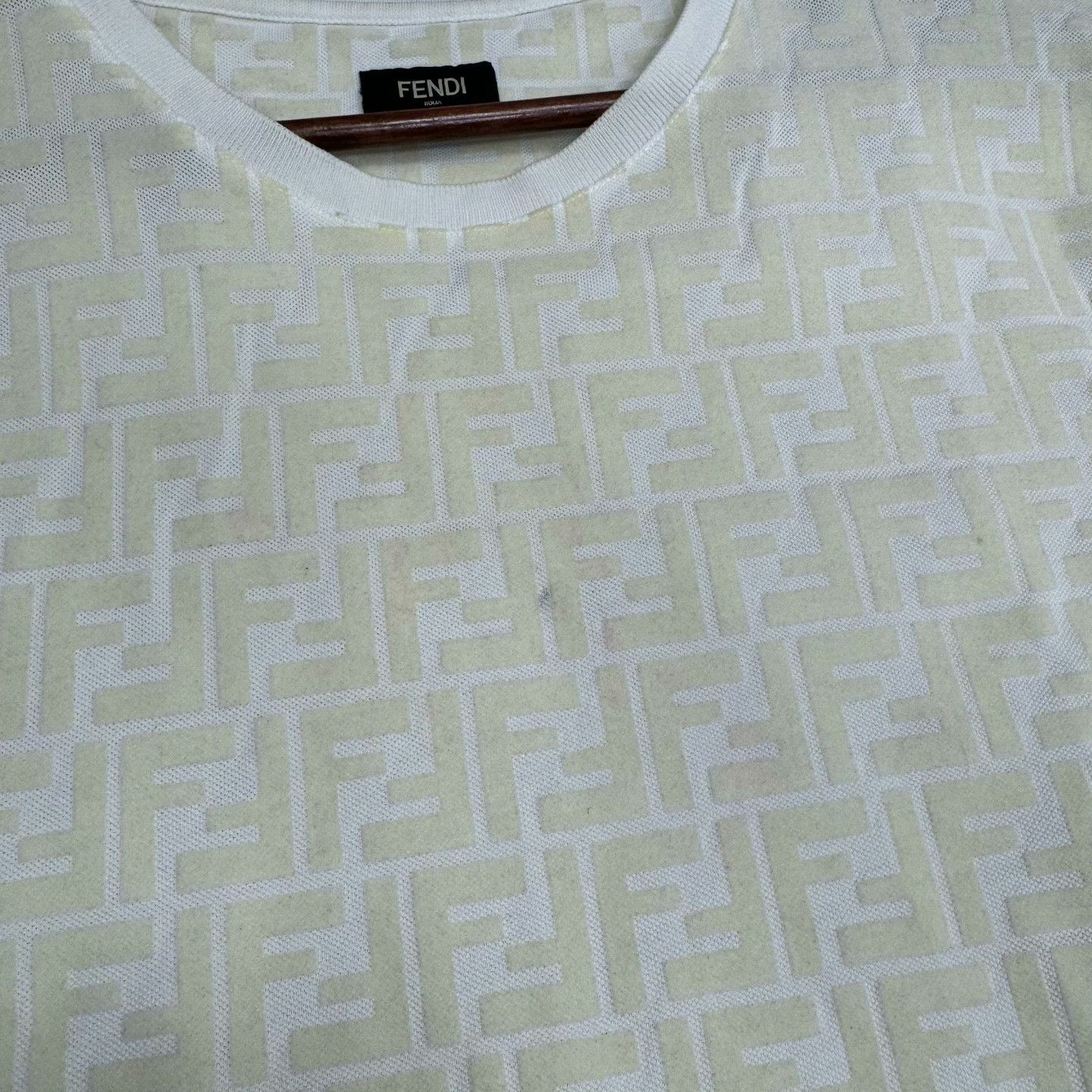 Fendi Fendi Beige T-Shirt XXS Men Size US XXS / EU 40 - 4 Thumbnail