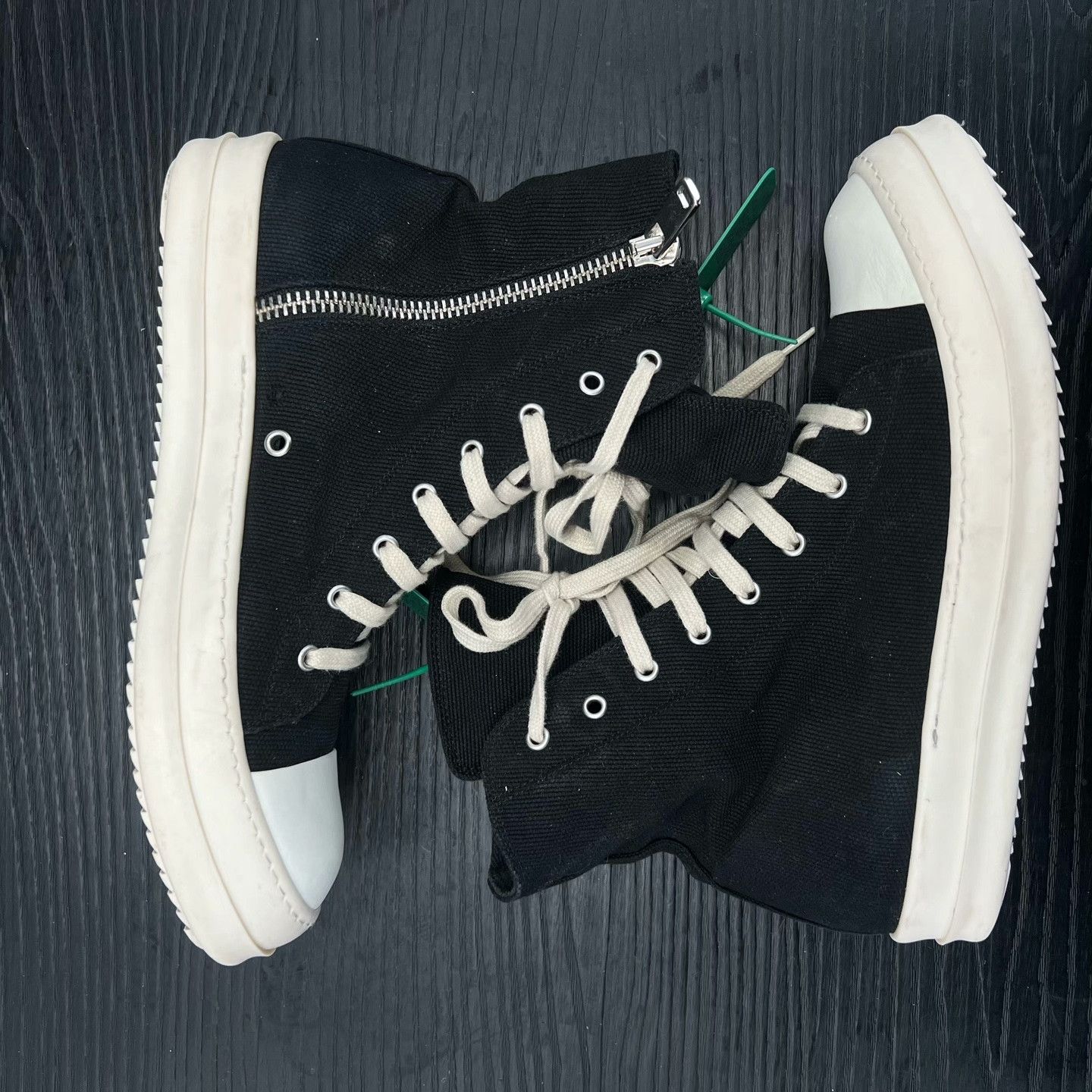 Rick Owens Rick Owens Black Hitop Sneakers 43.5 Men Size US 10.5 / EU 43-44 - 3 Thumbnail