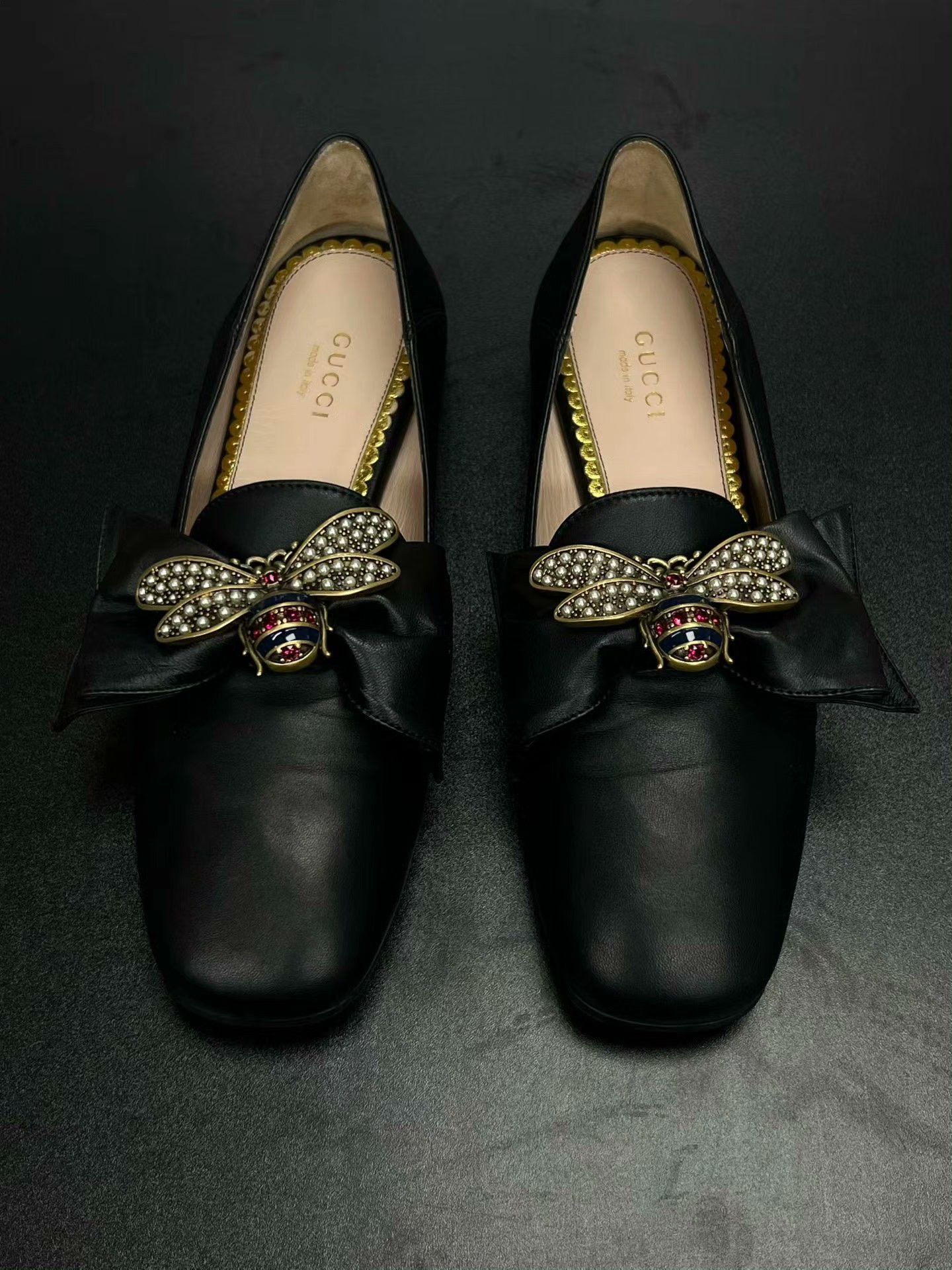 Gucci Gucci Black Lowtop Sneakers 37 Women Size US 6.5 / IT 36.5 - 3 Thumbnail