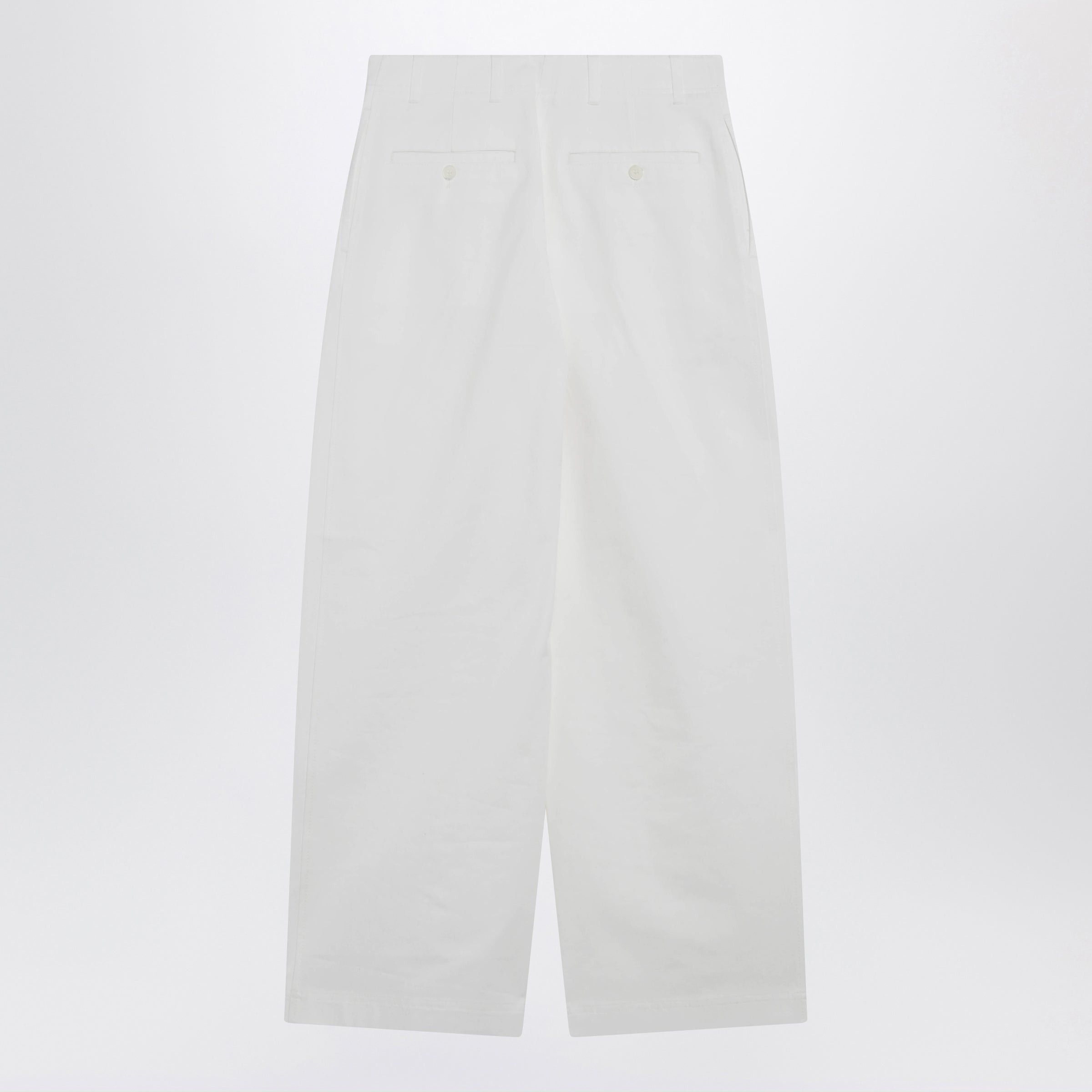 Toteme Toteme White Cotton Trousers Size 28" / US 6 / IT 42 - 2 Thumbnail