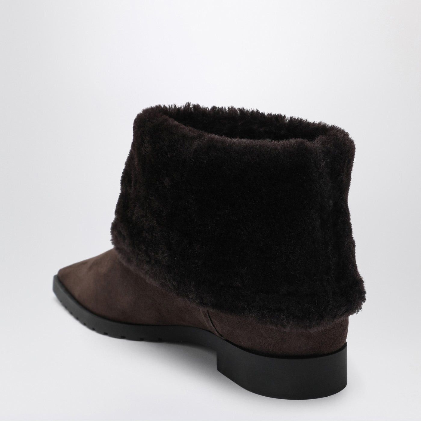 Toteme Toteme Brown Suede And Shearling Ankle Boots Size US 6 / IT 36 - 2 Thumbnail