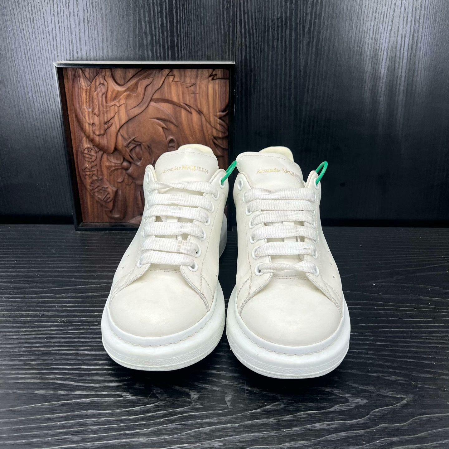 Alexander McQueen Alexander McQueen Leather Black Lowtop Sneakers 41 Men Size US 8.5 / EU 41-42 - 4 Thumbnail