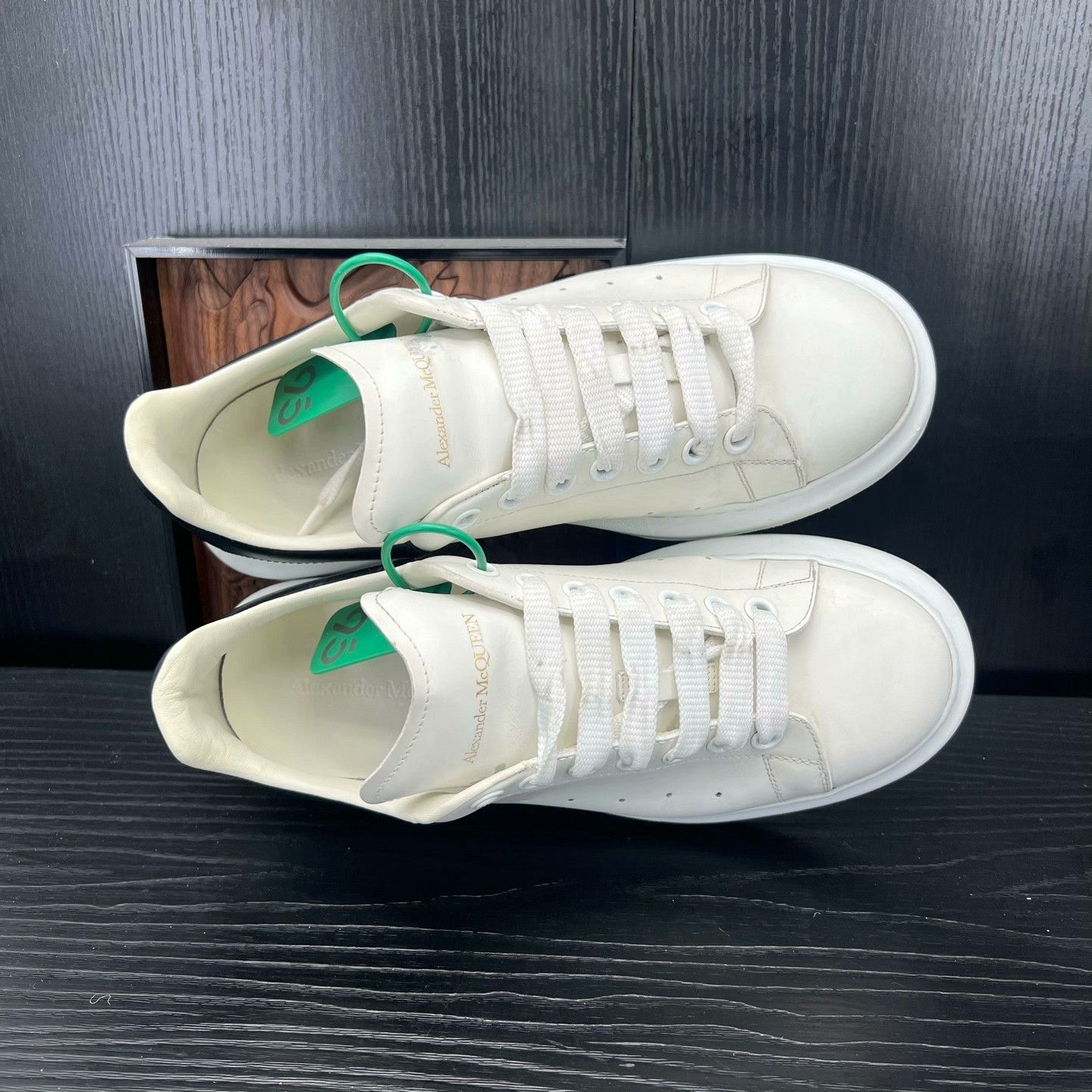 Alexander McQueen Alexander McQueen Leather Black Lowtop Sneakers 41 Men Size US 8.5 / EU 41-42 - 5 Thumbnail