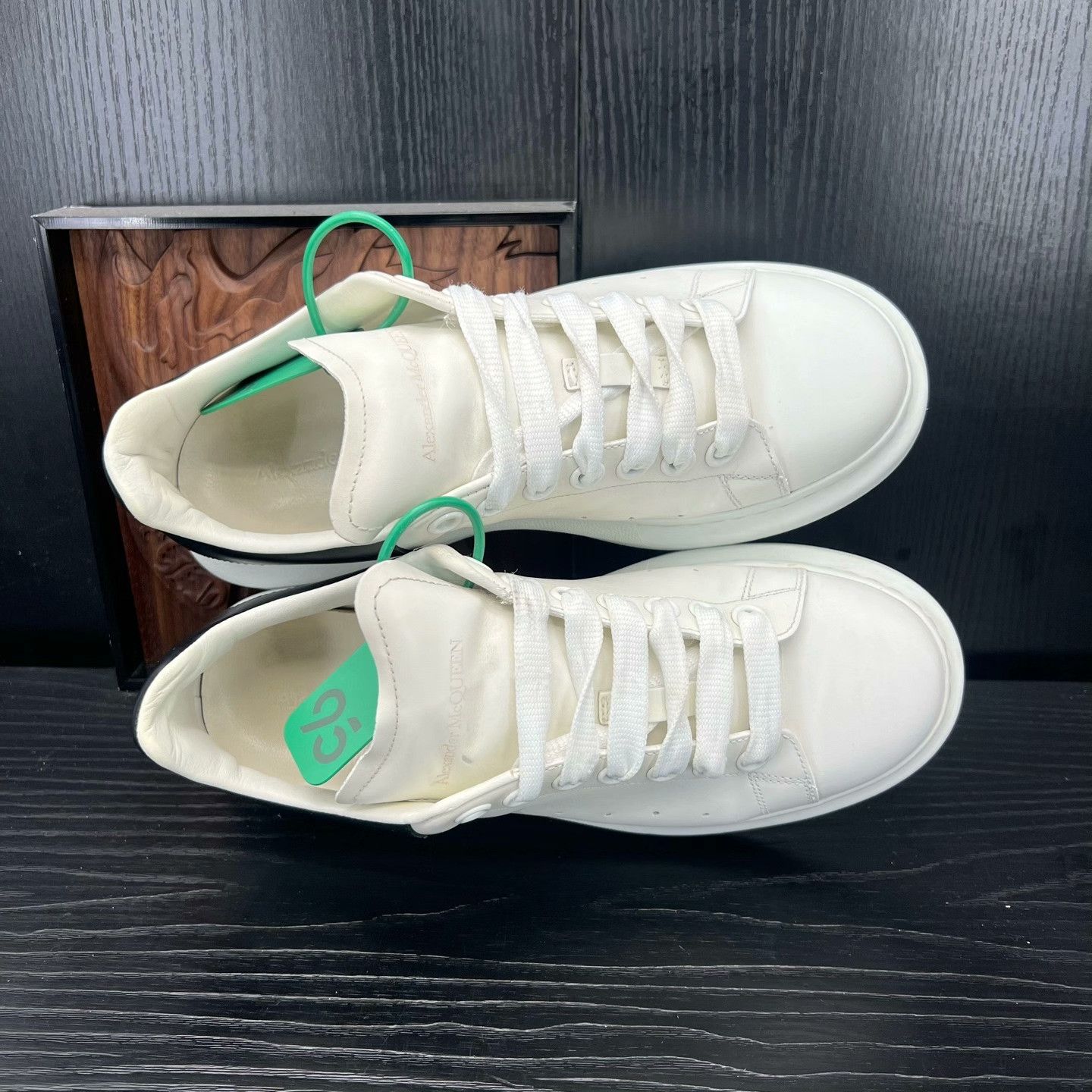 Alexander McQueen Alexander McQueen Leather Black Lowtop Sneakers 39 Men Size US 6.5 / EU 39-40 - 2 Thumbnail