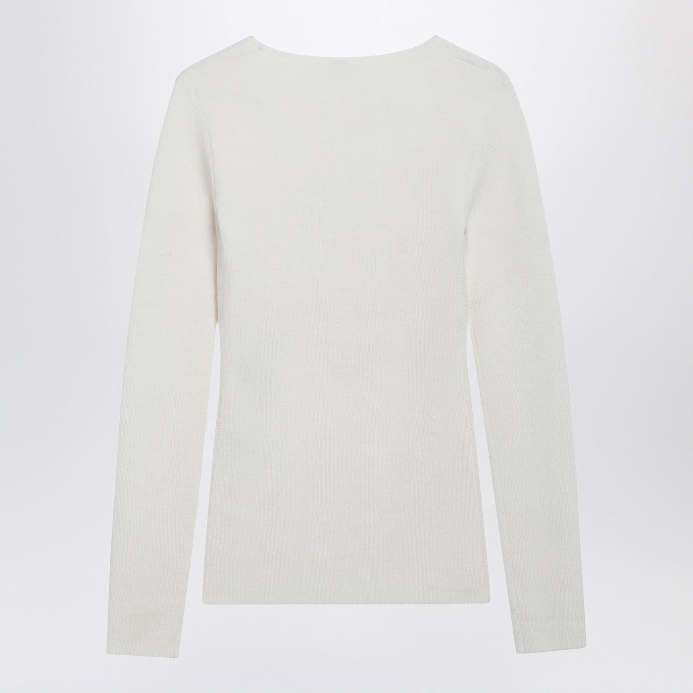 Toteme Toteme Ecru Wool-Blend Knit Top Size M / US 6-8 / IT 42-44 - 2 Thumbnail