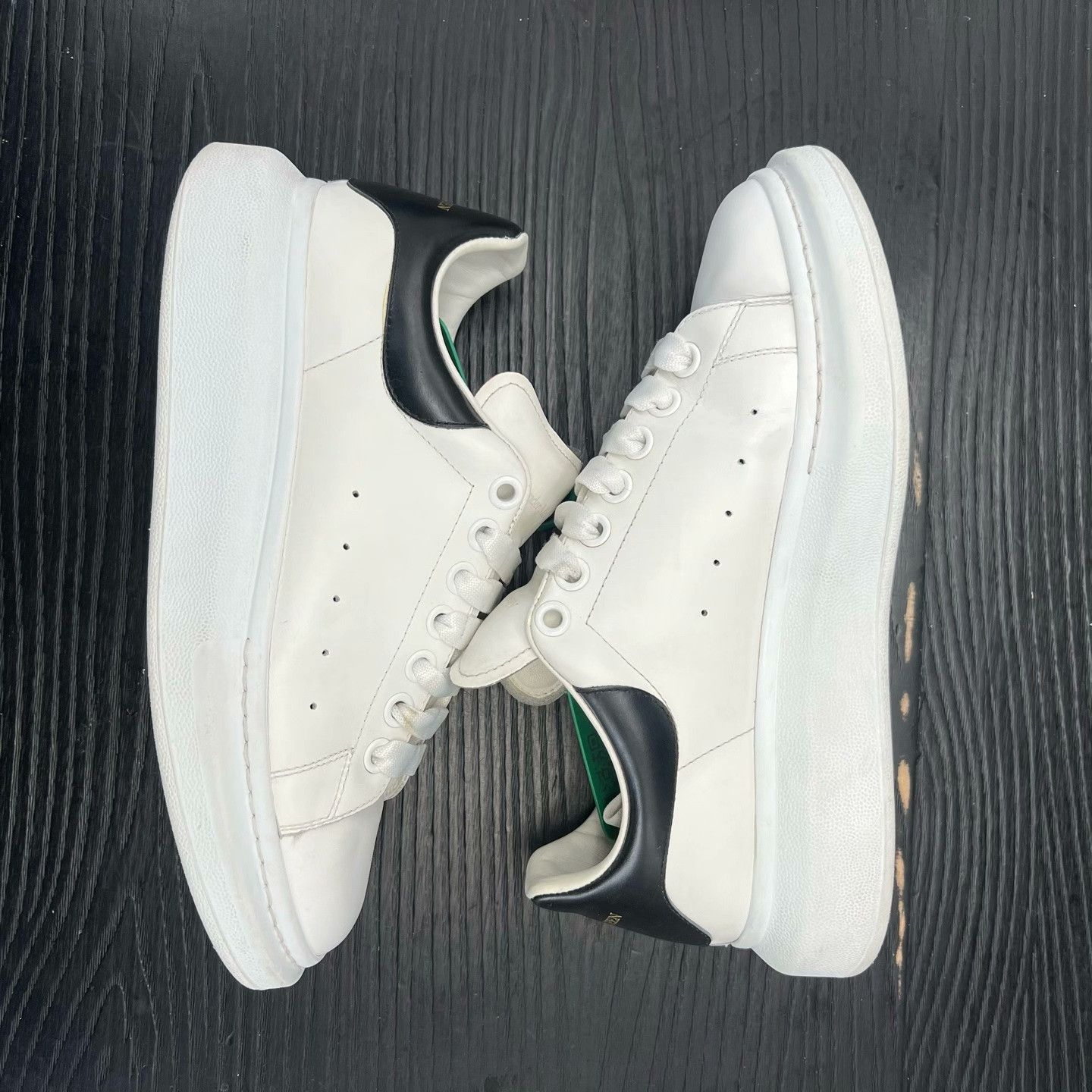Alexander McQueen Alexander McQueen Leather Black Lowtop Sneakers 40 Men Size US 7.5 / EU 40-41 - 2 Thumbnail