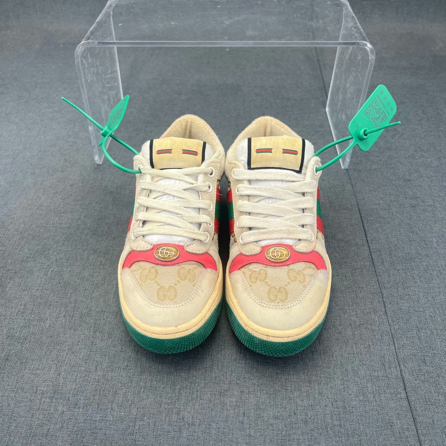 Gucci Gucci Red Lowtop Sneakers 34 Women Size US 4 / IT 34 - 4 Thumbnail