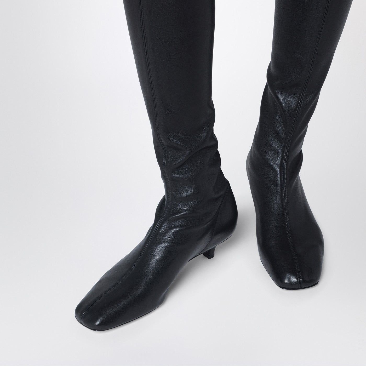 Toteme Toteme Day Knee-High Boots In Black Nappa Leather Size US 7 / IT 37 - 2 Thumbnail