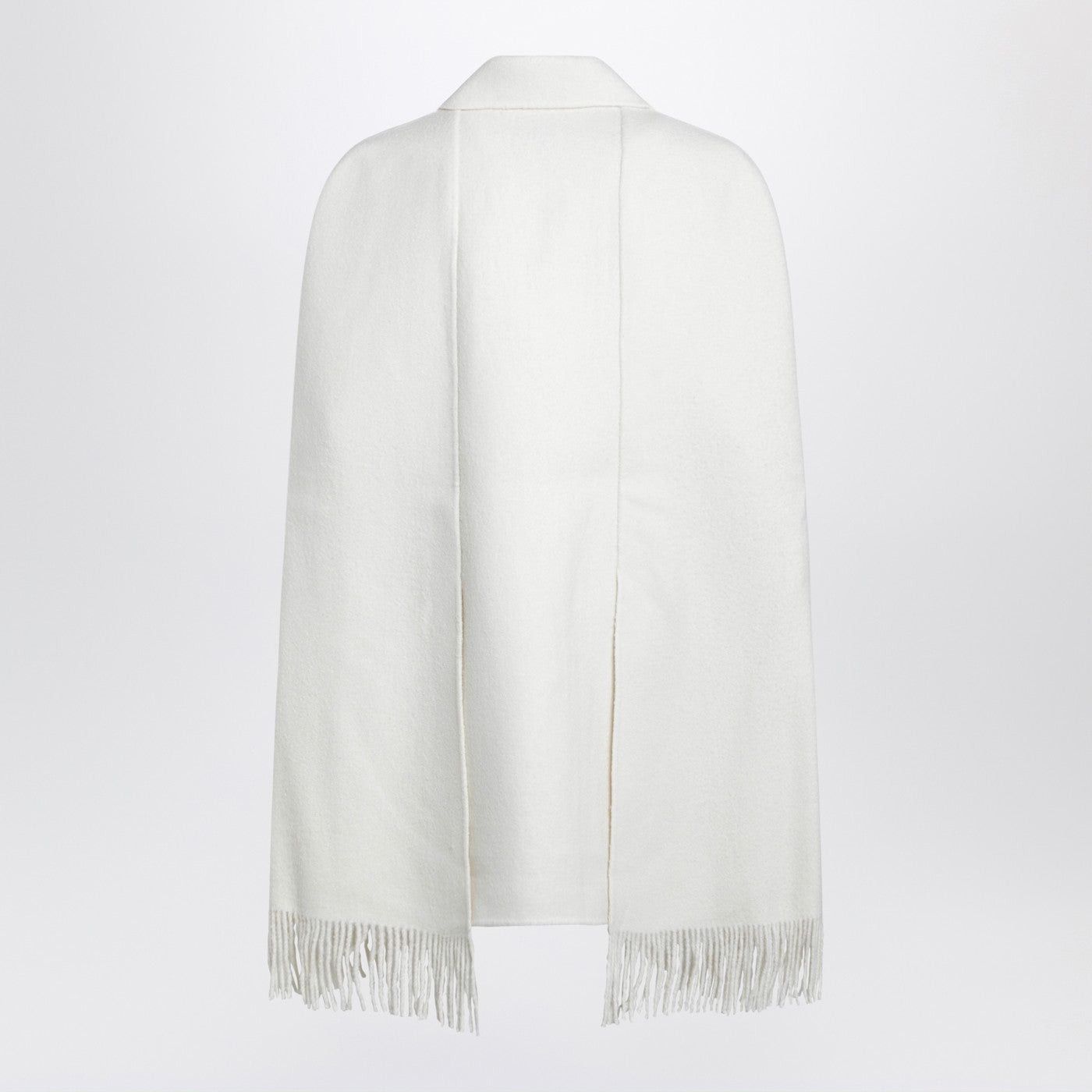 Toteme Toteme White Cape Jacket With Fringes Size S / US 4 / IT 40 - 2 Thumbnail
