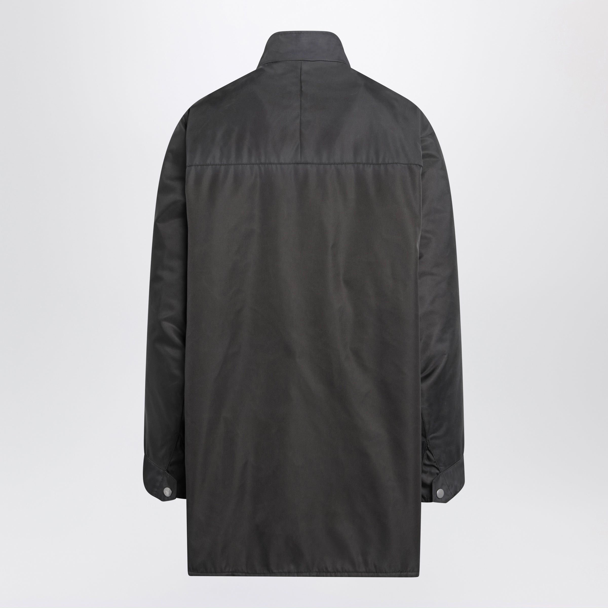 Prada Prada Lead-Colored Washed Re-Nylon Raincoat Size XS / US 0-2 / IT 36-38 - 2 Thumbnail