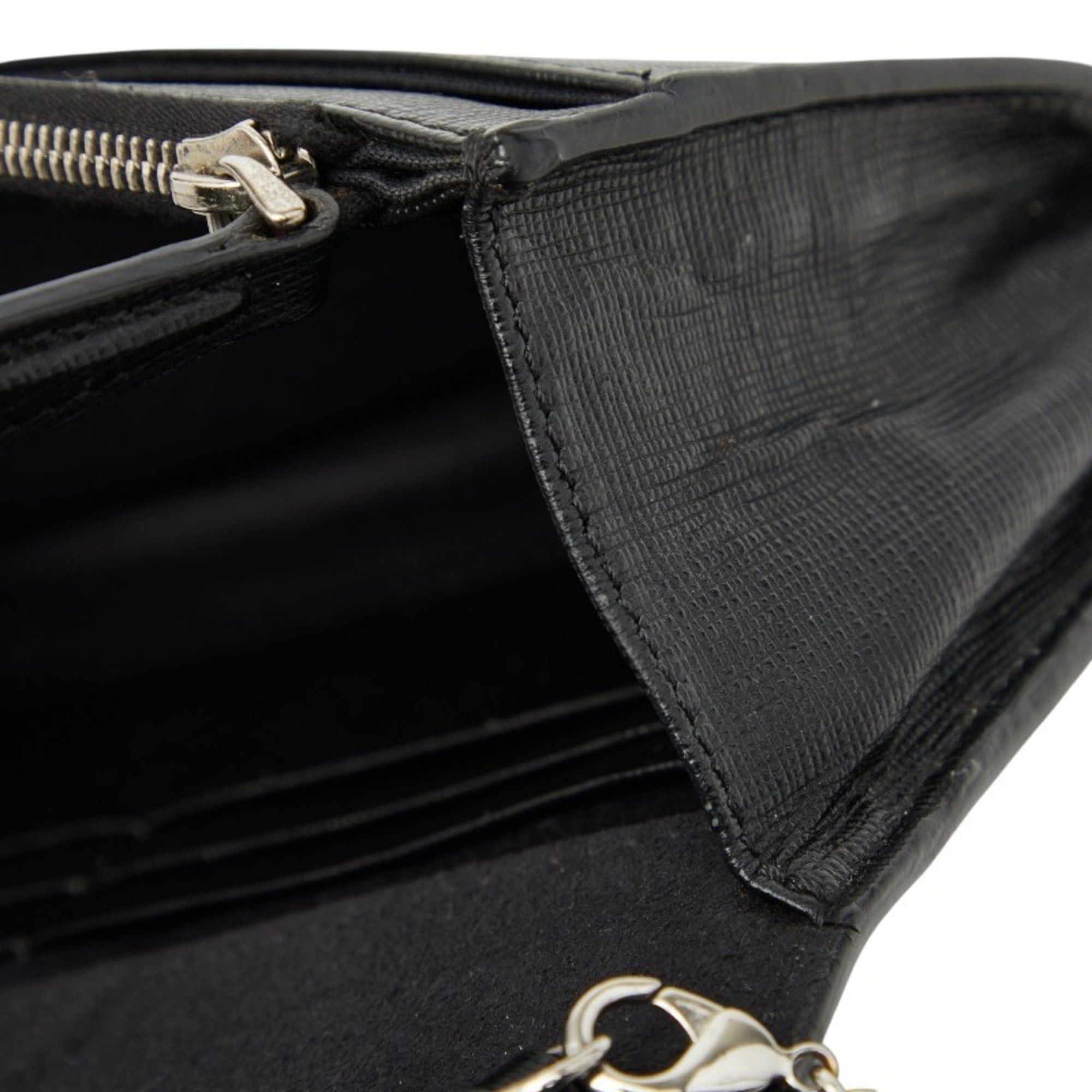 Fendi Fendi Karlito Studded Chain Wallet Bag Shoulder 8M0346 Black Leather Women's FENDI Size ONE SIZE - 6 Thumbnail