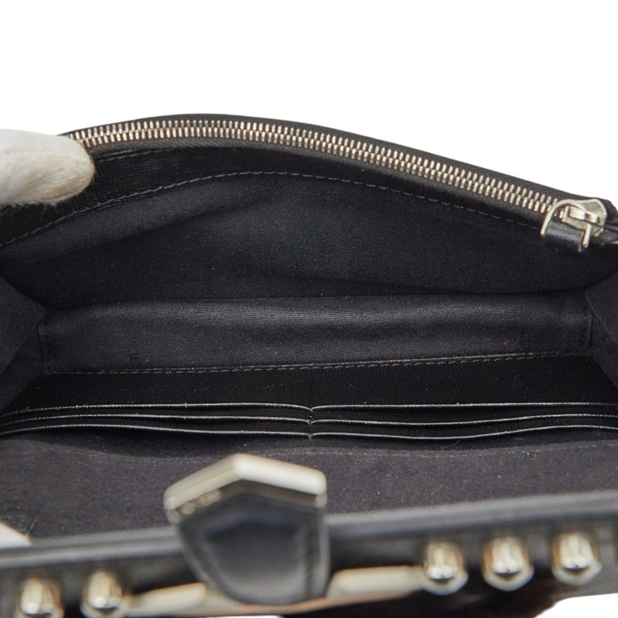 Fendi Fendi Karlito Studded Chain Wallet Bag Shoulder 8M0346 Black Leather Women's FENDI Size ONE SIZE - 8 Thumbnail