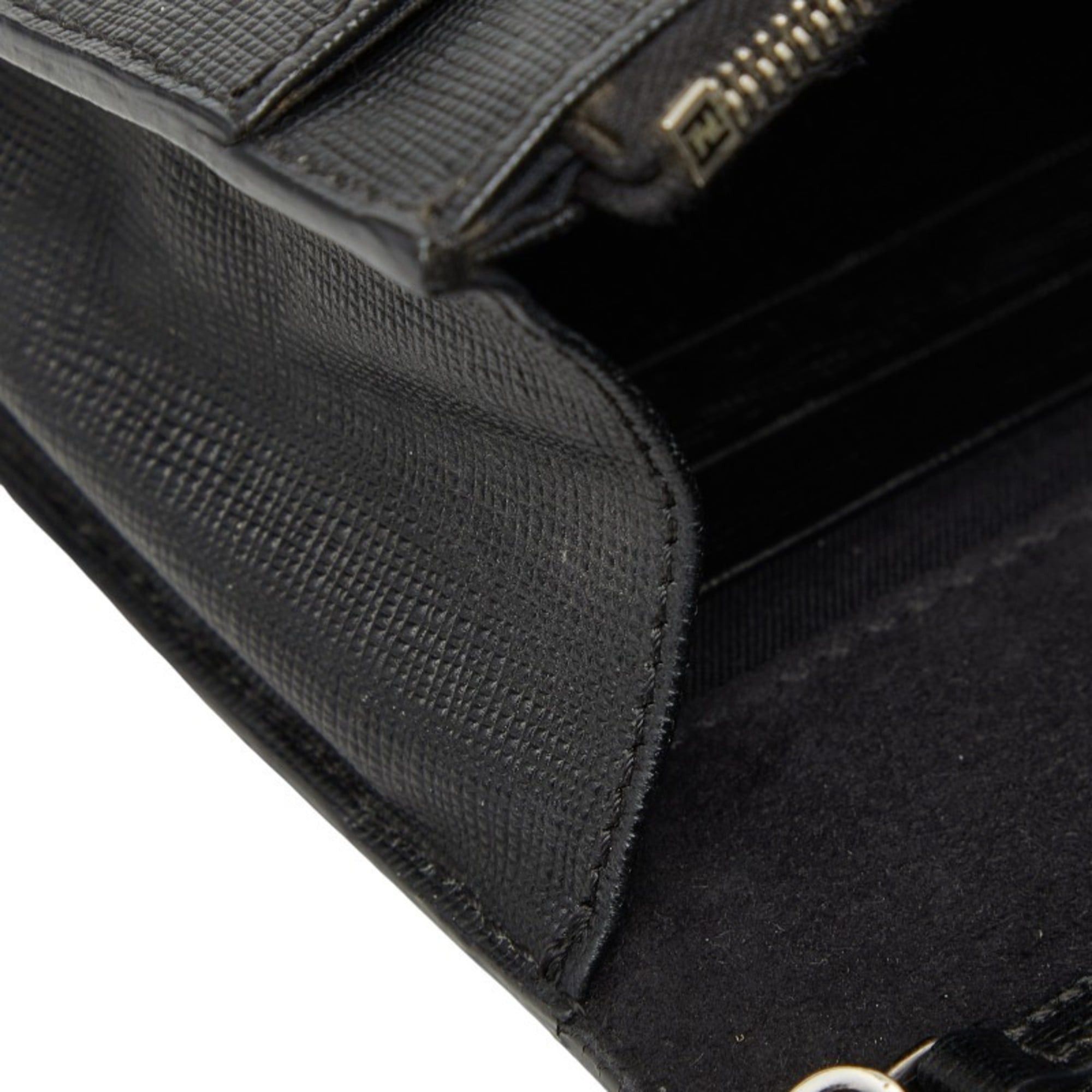 Fendi Fendi Karlito Studded Chain Wallet Bag Shoulder 8M0346 Black Leather Women's FENDI Size ONE SIZE - 7 Thumbnail