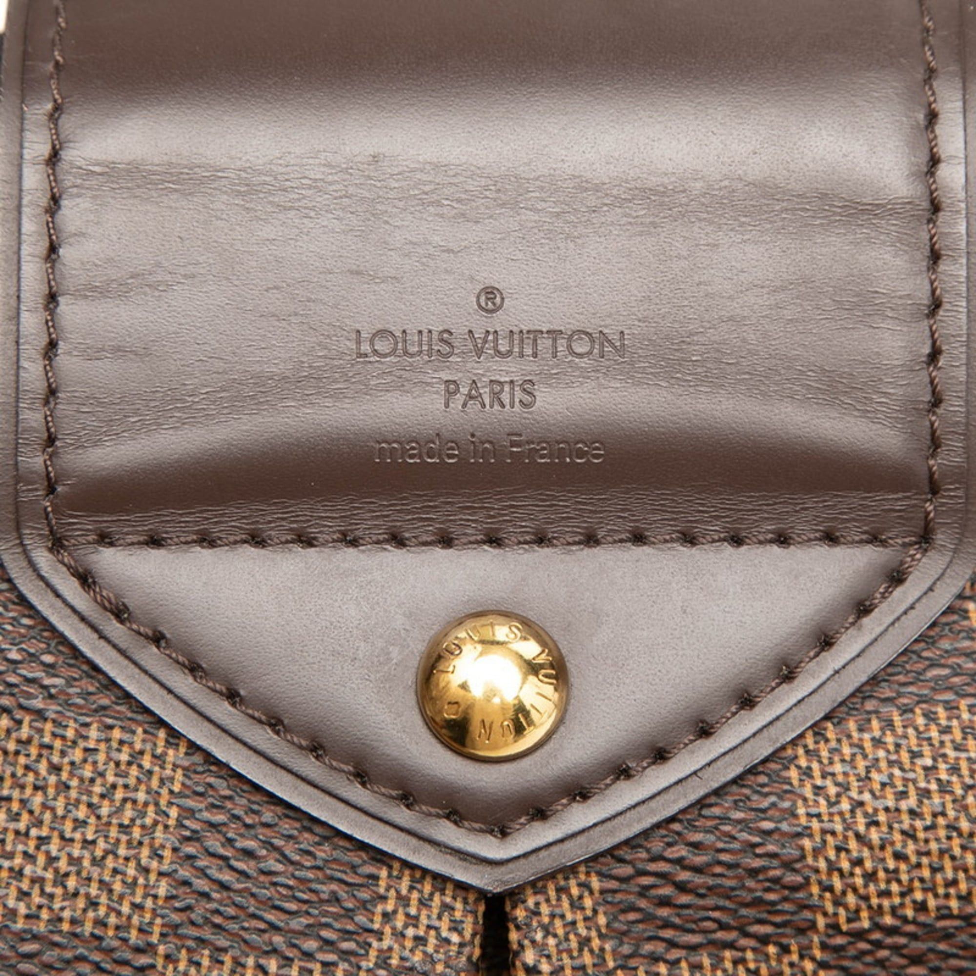Louis Vuitton Louis Vuitton Damier Sistina PM Handbag N41542 Brown Leather Women's LOUIS VUITTON Size ONE SIZE - 5 Thumbnail