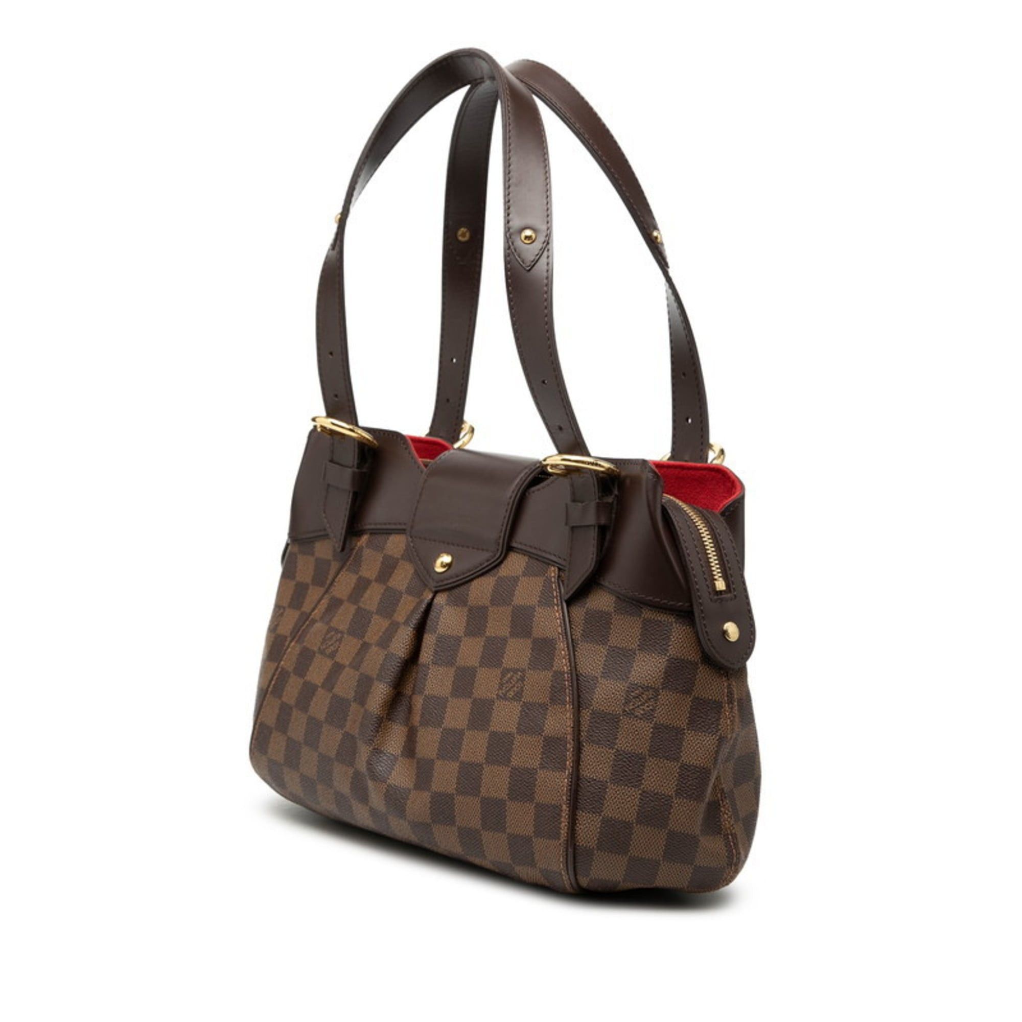 Louis Vuitton Louis Vuitton Damier Sistina PM Handbag N41542 Brown Leather Women's LOUIS VUITTON Size ONE SIZE - 2 Thumbnail