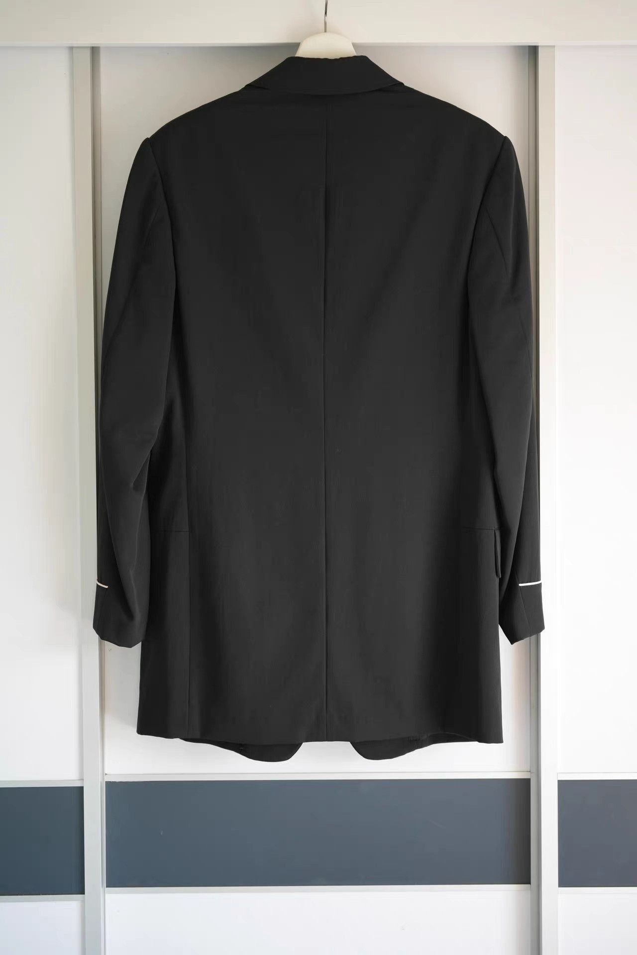 Yohji Yamamoto Black Collared Button-Front Jacket Size L Size US L / EU 52-54 / 3 - 2 Thumbnail