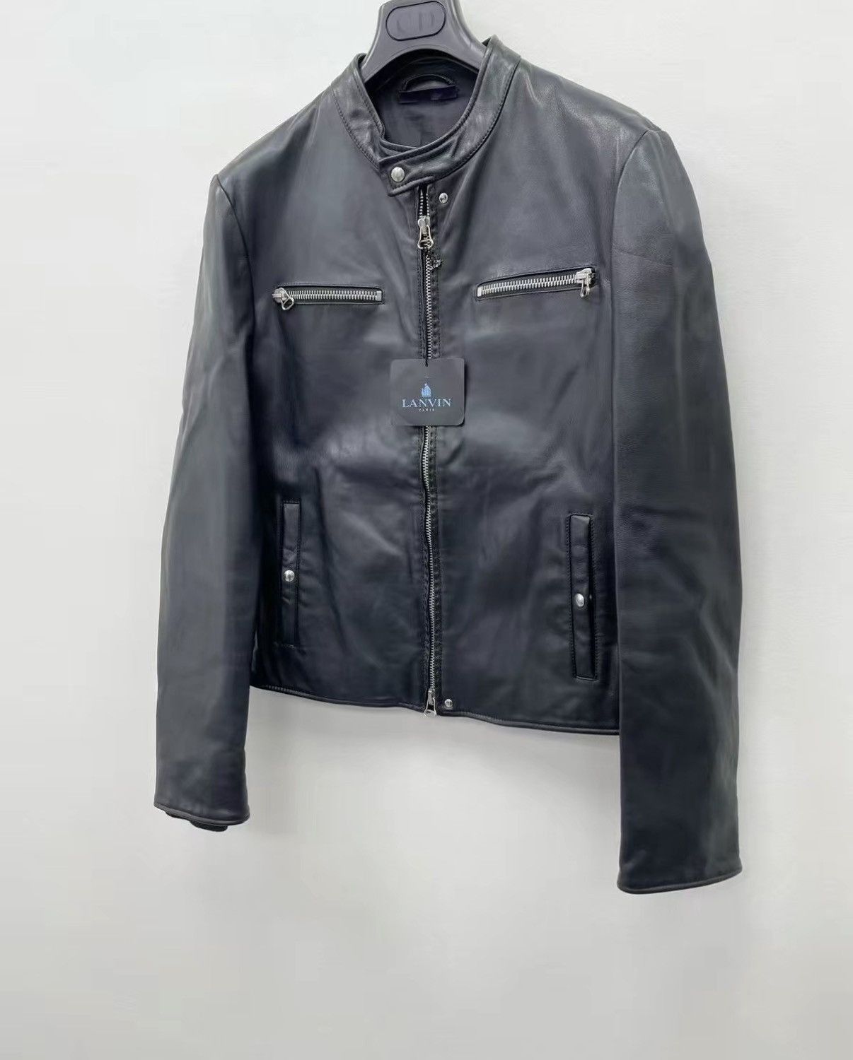 Lanvin Black Leather Moto Jacket Size M Size US M / EU 48-50 / 2 - 2 Thumbnail