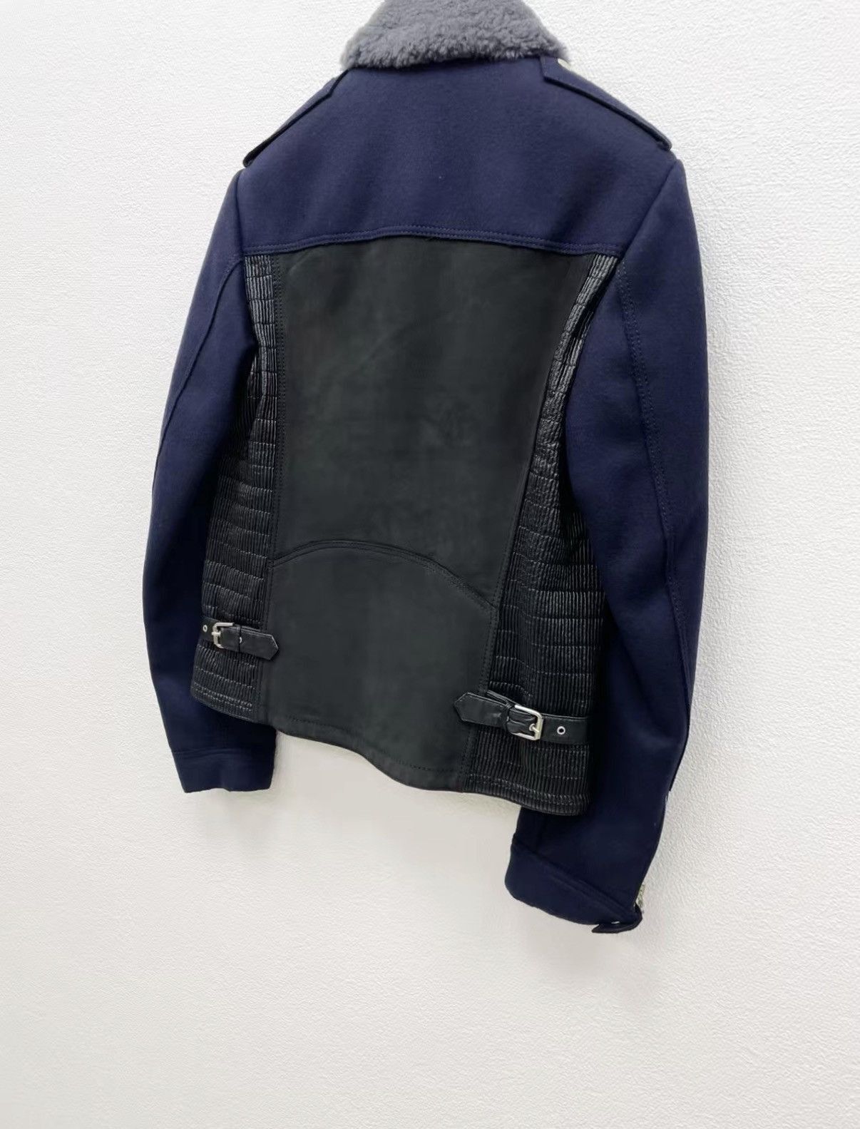Lanvin Blue Jacket with Faux Fur Collar Size US M / EU 48-50 / 2 - 6 Thumbnail