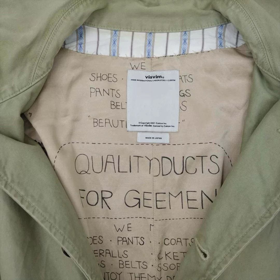 Visvim visvim HERGE COAT DMGD CHINO LT GREEN Size US S / EU 44-46 / 1 - 3 Thumbnail