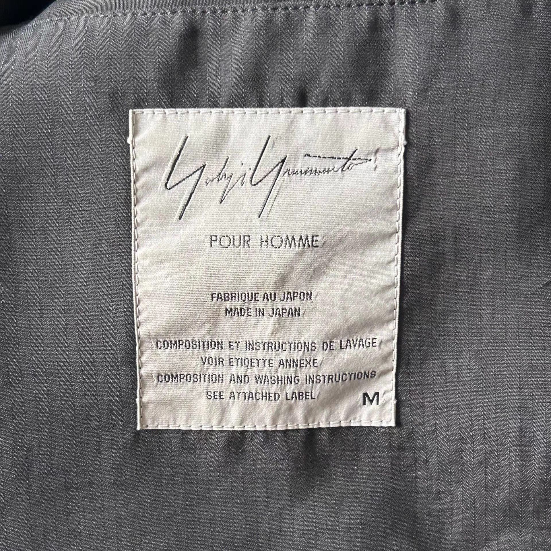 Yohji Yamamoto Black Button-Front Light Jacket with Collar Size US M / EU 48-50 / 2 - 5 Thumbnail