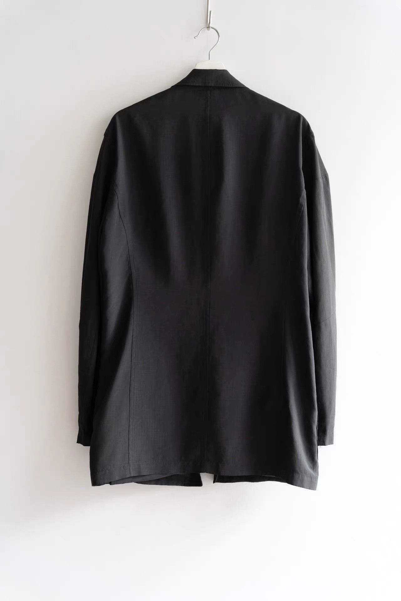 Yohji Yamamoto Black Button-Front Light Jacket with Collar Size US M / EU 48-50 / 2 - 2 Thumbnail