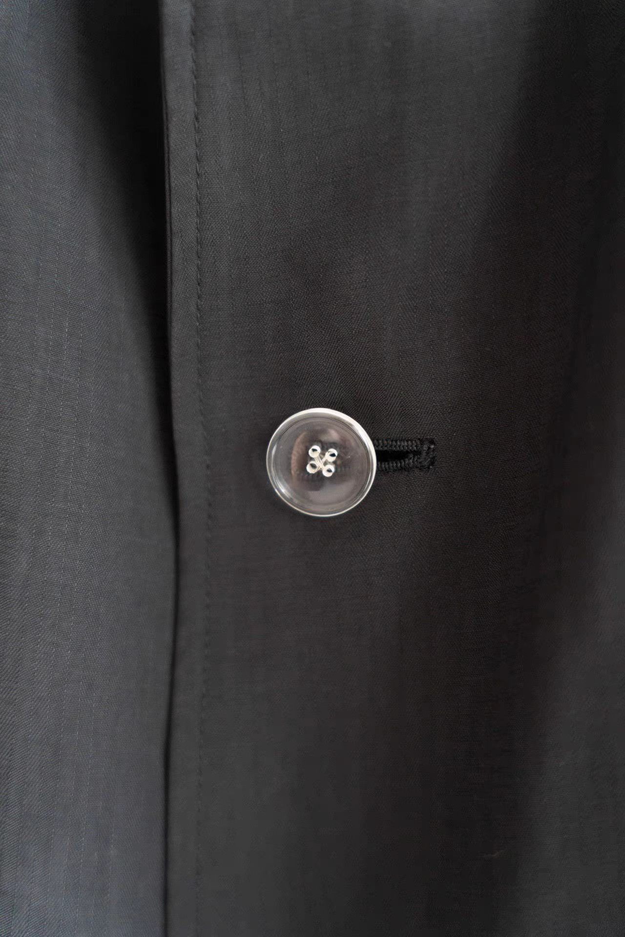 Yohji Yamamoto Black Button-Front Light Jacket with Collar Size US M / EU 48-50 / 2 - 4 Thumbnail