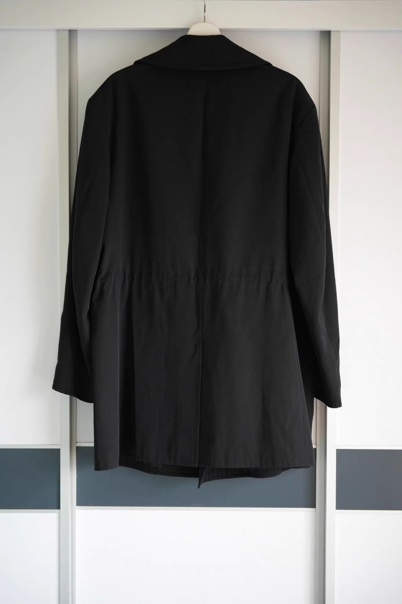 Yohji Yamamoto Black Long Button-Front Coat Size US M / EU 48-50 / 2 - 2 Thumbnail