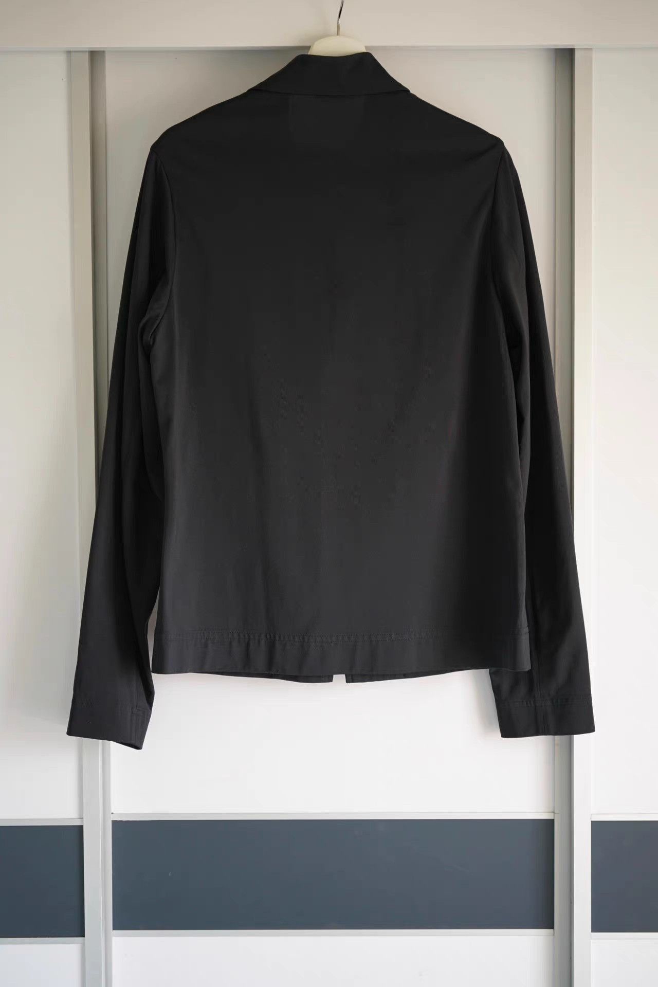 Yohji Yamamoto Black Collared Zip-Up Light Jacket Size US L / EU 52-54 / 3 - 2 Thumbnail