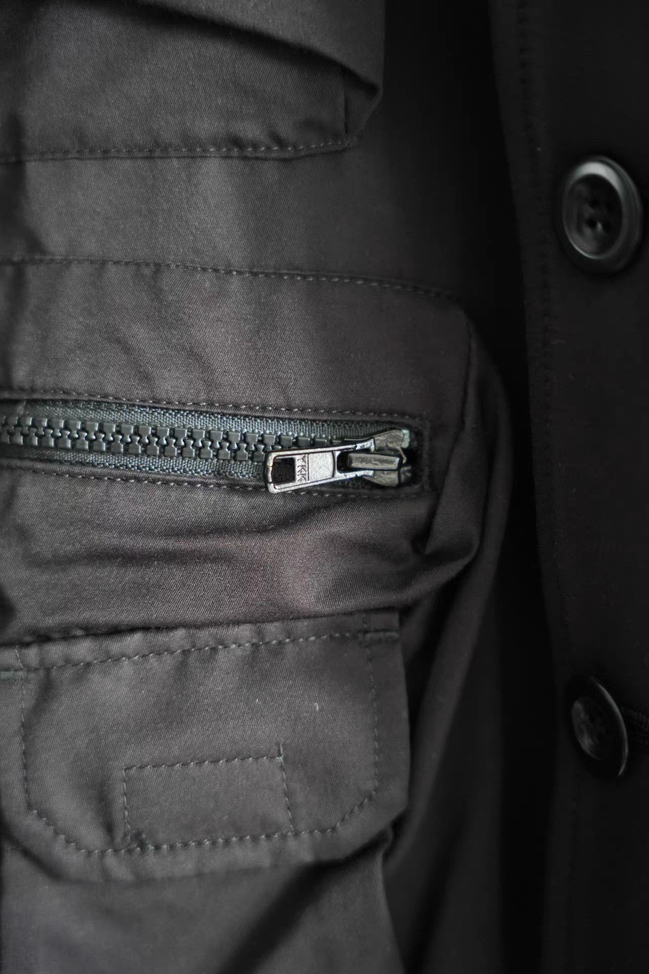 Yohji Yamamoto Black Multi-Pocket Button-Front Jacket Size M Size US M / EU 48-50 / 2 - 6 Thumbnail