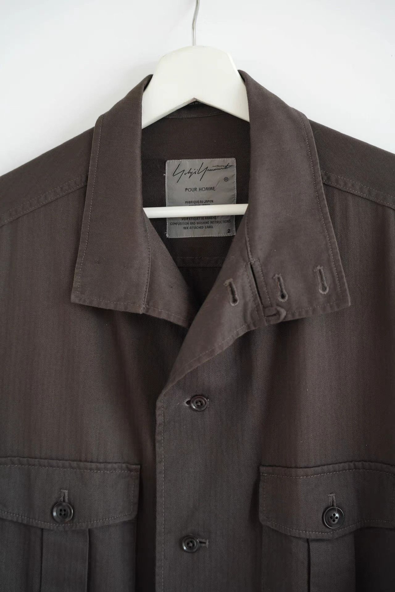 Yohji Yamamoto Brown Long Button-Front Coat Size US M / EU 48-50 / 2 - 3 Thumbnail