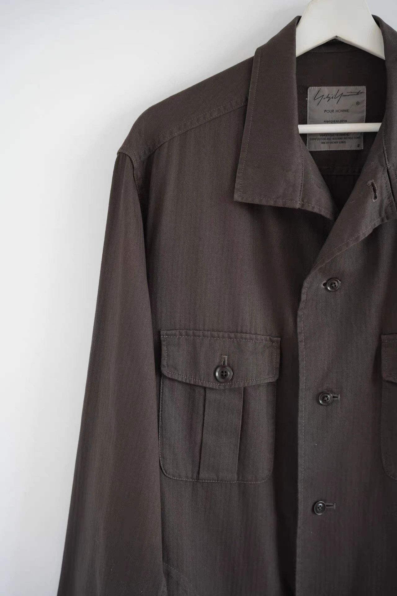 Yohji Yamamoto Brown Long Button-Front Coat Size US M / EU 48-50 / 2 - 5 Thumbnail