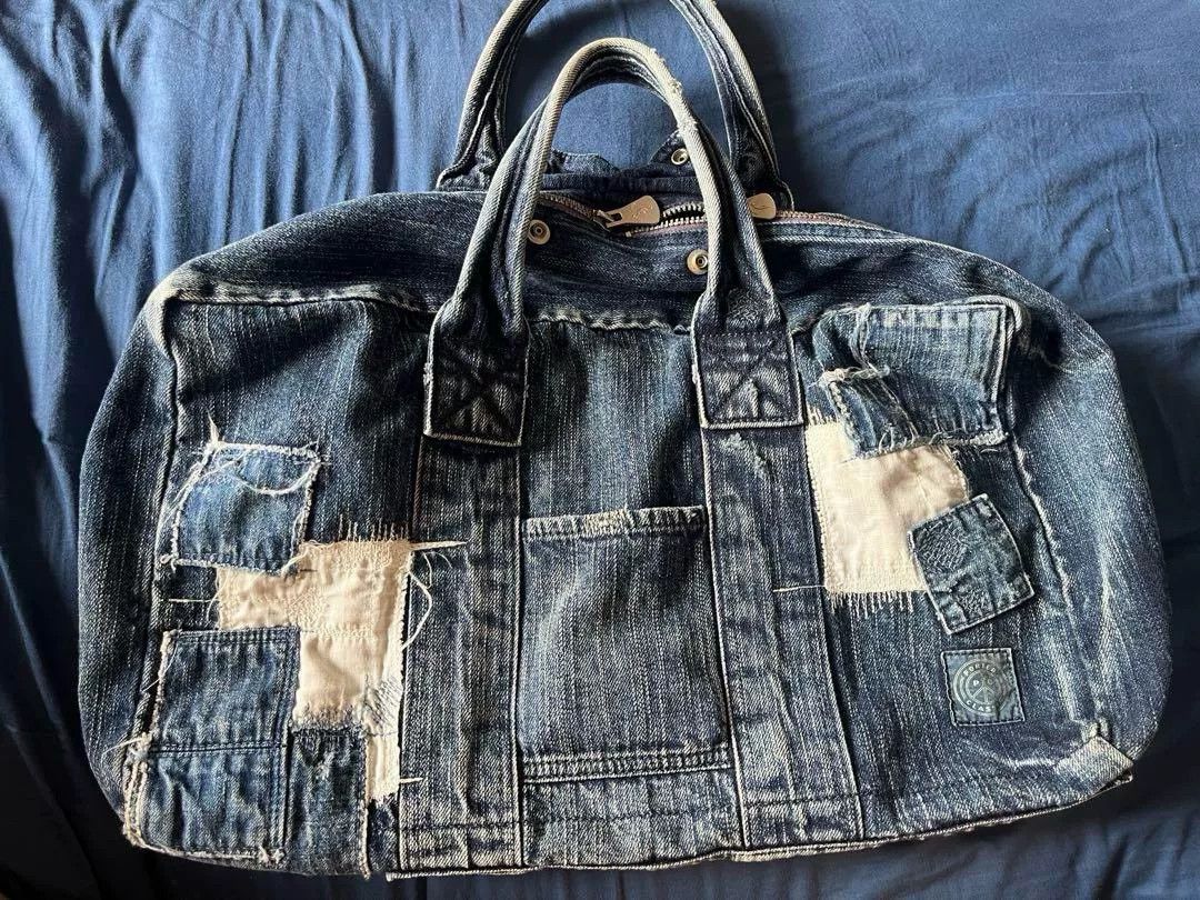 Porter Classic Porter Classic Vintage Denim Handbag Size ONE SIZE - 2 Thumbnail